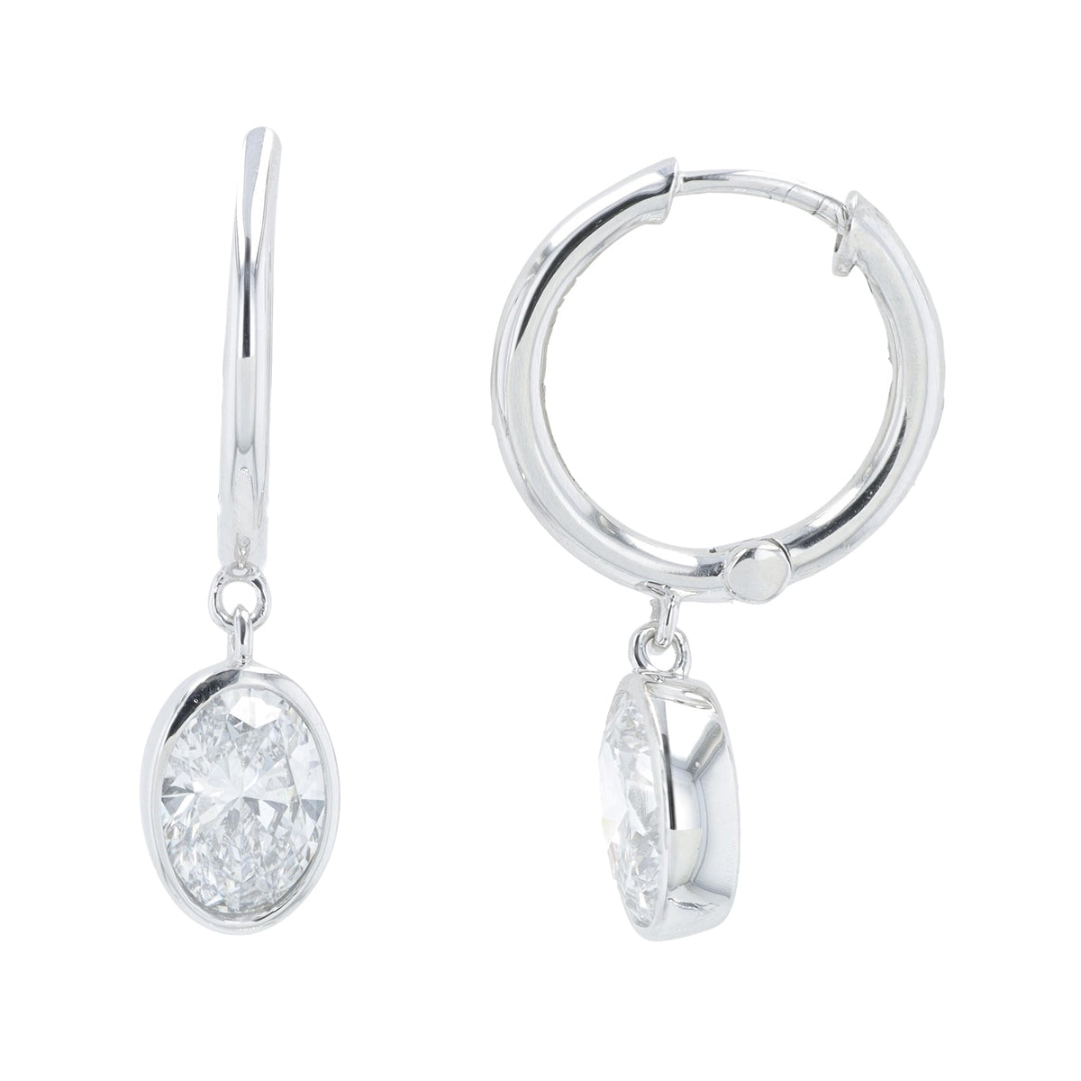 14K 1.50 CT Lab Grown Diamond Oval Bezel Set Earrings<p><strong>More Colors Available</p></strong><p><strong>Lab Grown Diamond</p></strong>