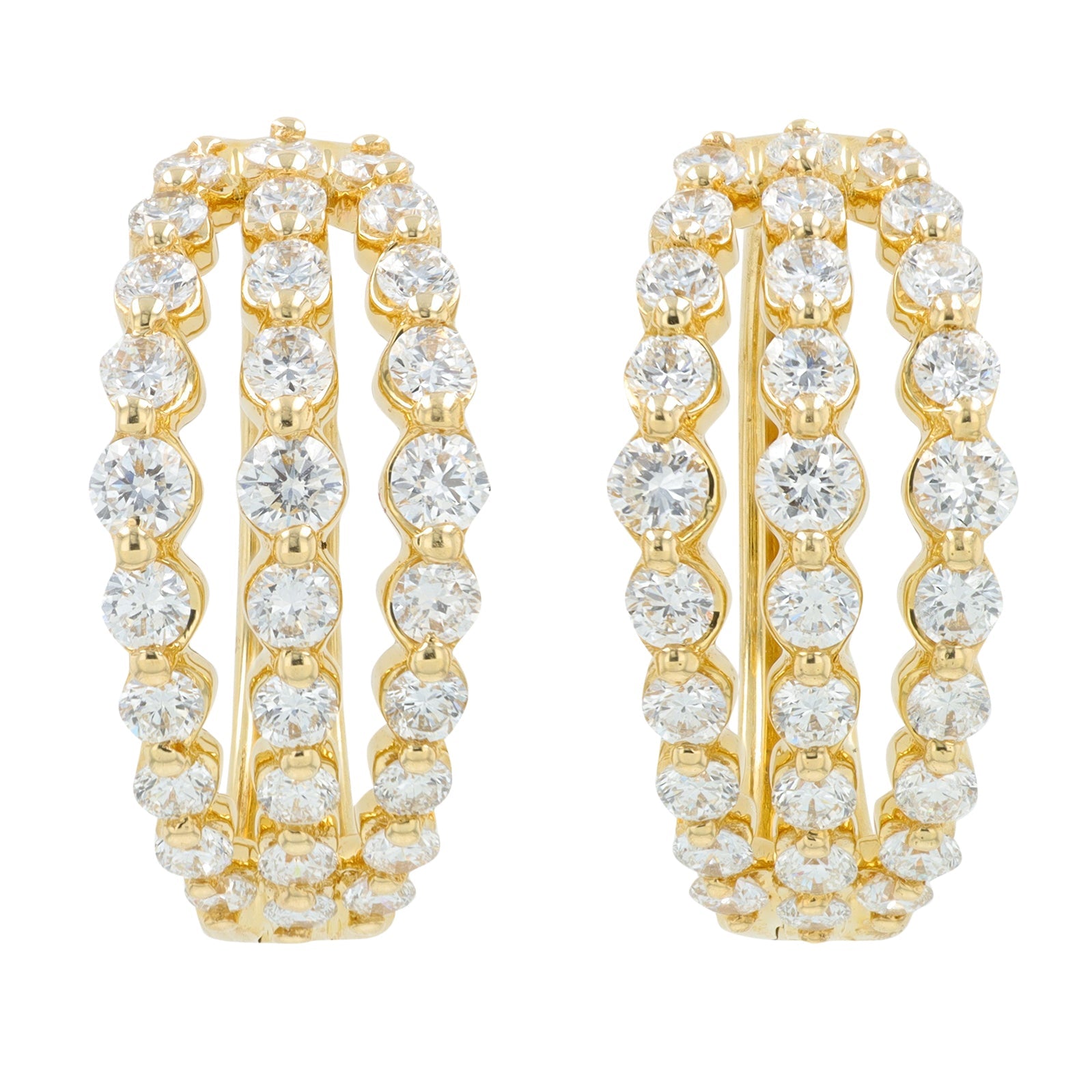 14K YG 2 CTW Lab Grown Diamond Hoops<p><strong>Lab Grown Diamond</p></strong>