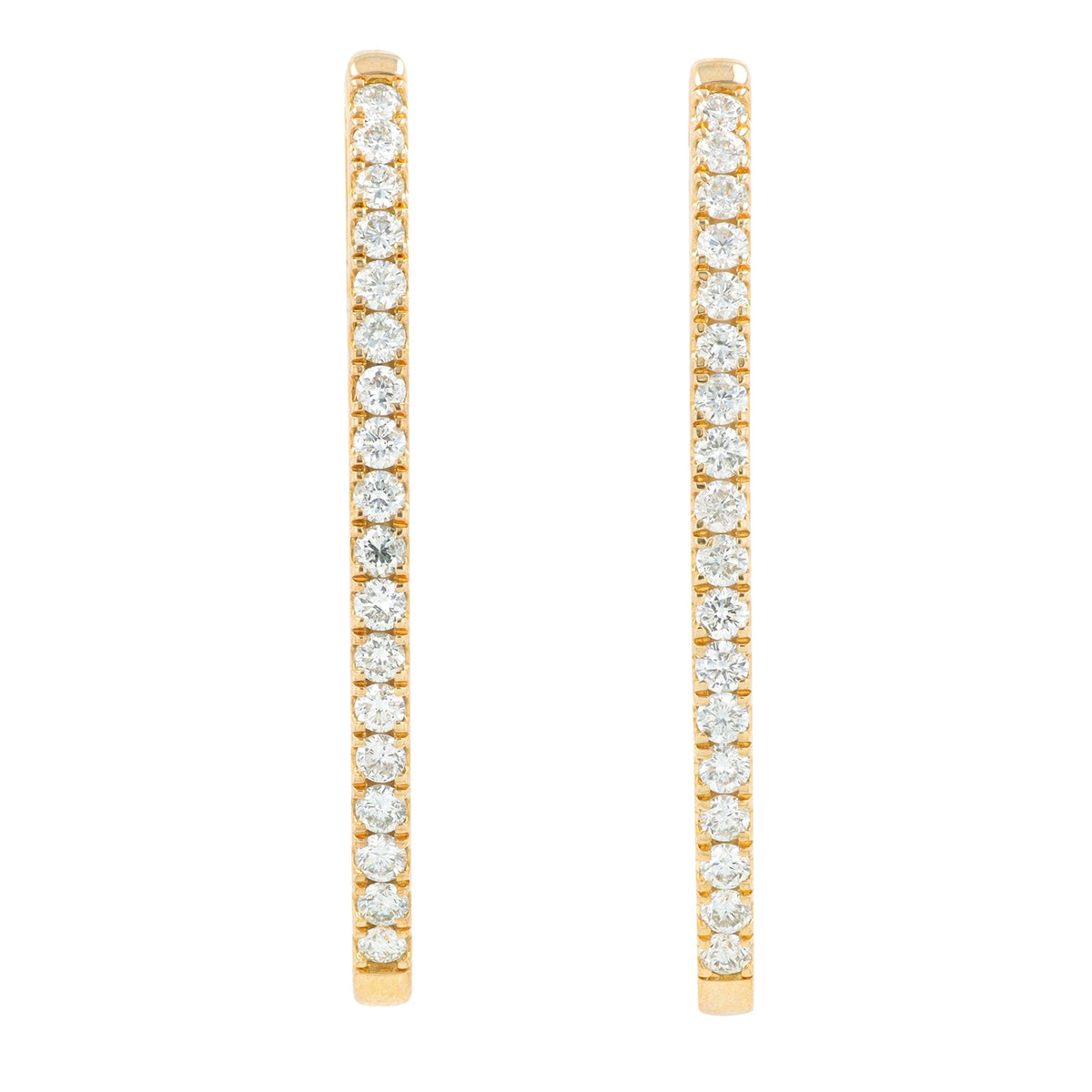 10K YG 3 CTW Lab Grown Diamond Inside-Out Hoops<p><strong>Lab Grown Diamond</p></strong>