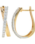 10K TT 1 CTW Lab Grown Diamond Crossover HoopsLab Grown Diamond