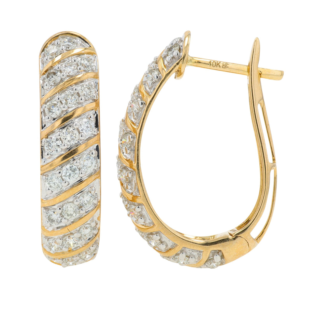 10K YG 1 CTW Lab Grown Diamond Hoops<p><strong>Lab Grown Diamond</p></strong>