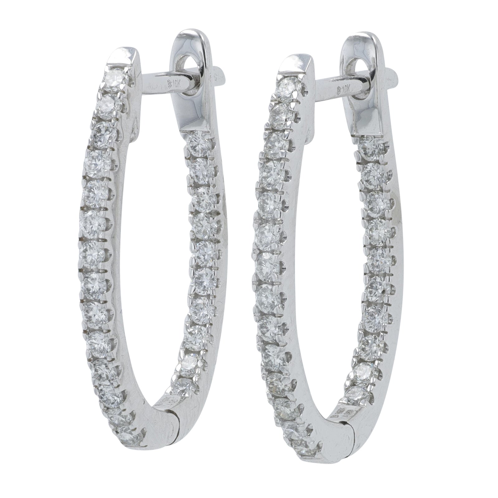10K .50 CT Lab Grown Diamond Inside-Out Hoops<p><strong>More Colors Available</p></strong><p><strong>Lab Grown Diamond</p></strong>