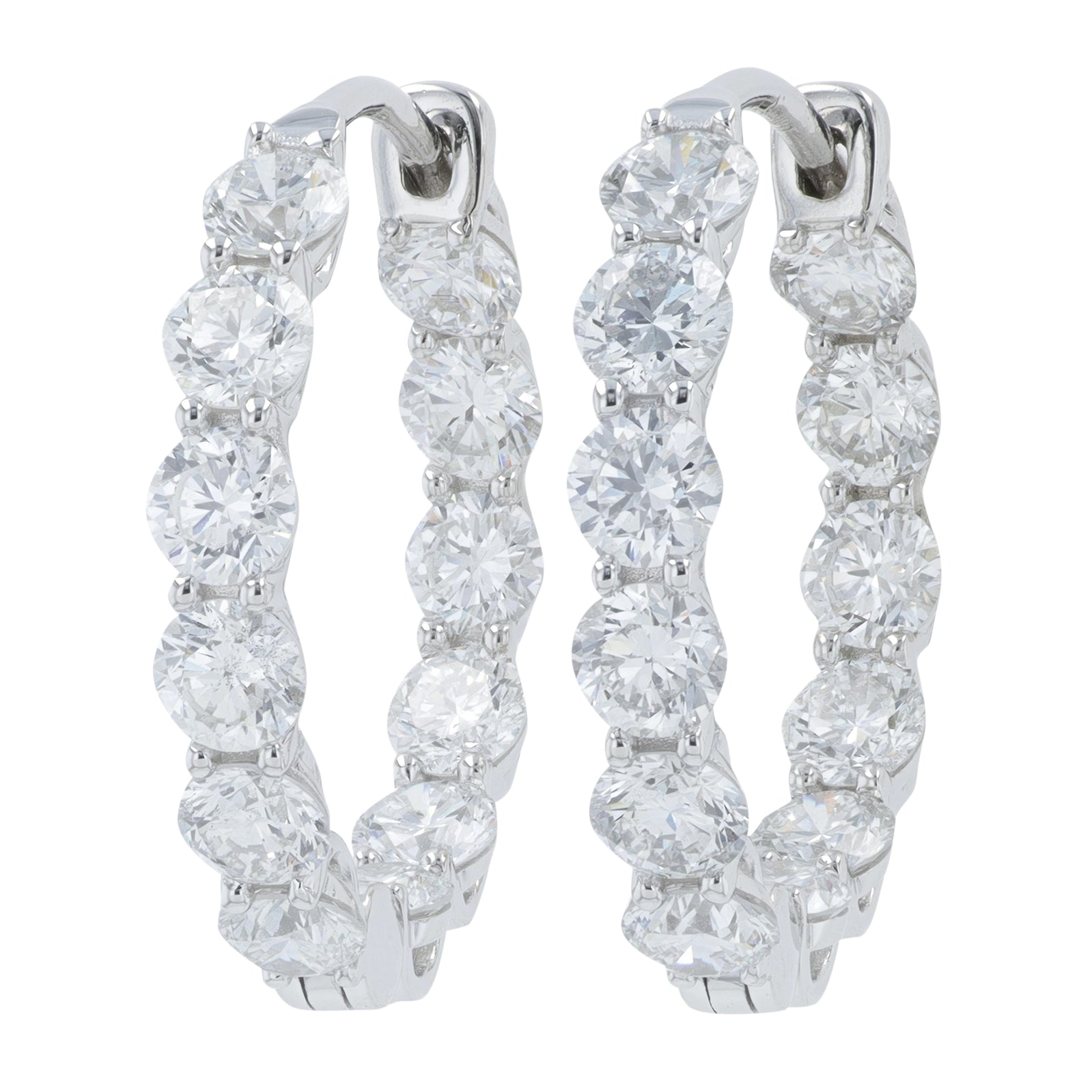 10K 5 CT Lab Grown Diamond Inside-Out Hoops<p><strong>More Colors Available</p></strong><p><strong>Lab Grown Diamond</p></strong>