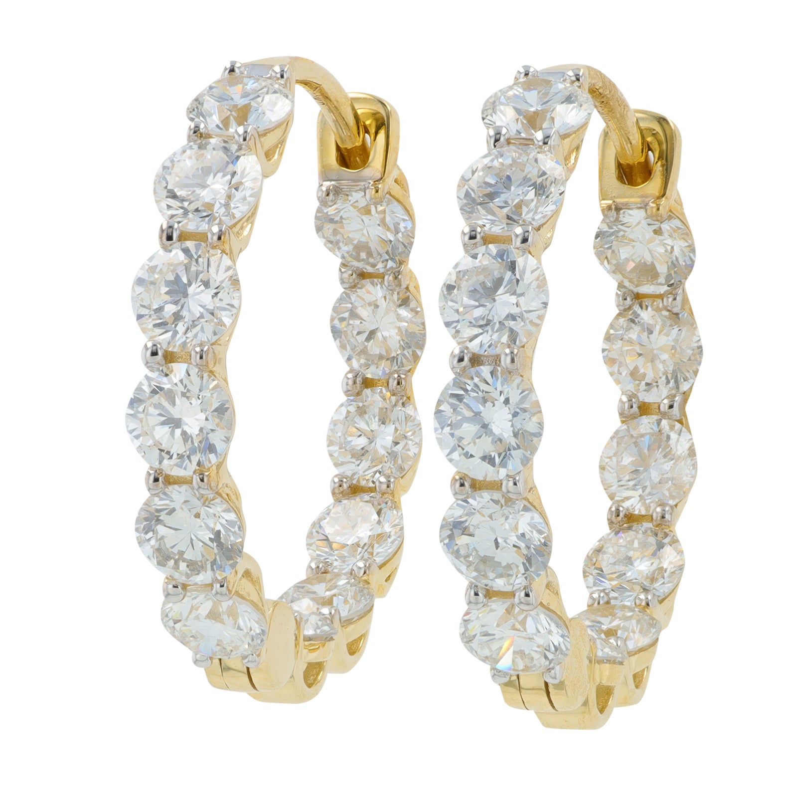 10K 5 CT Lab Grown Diamond Inside-Out Hoops<p><strong>More Colors Available</p></strong><p><strong>Lab Grown Diamond</p></strong>