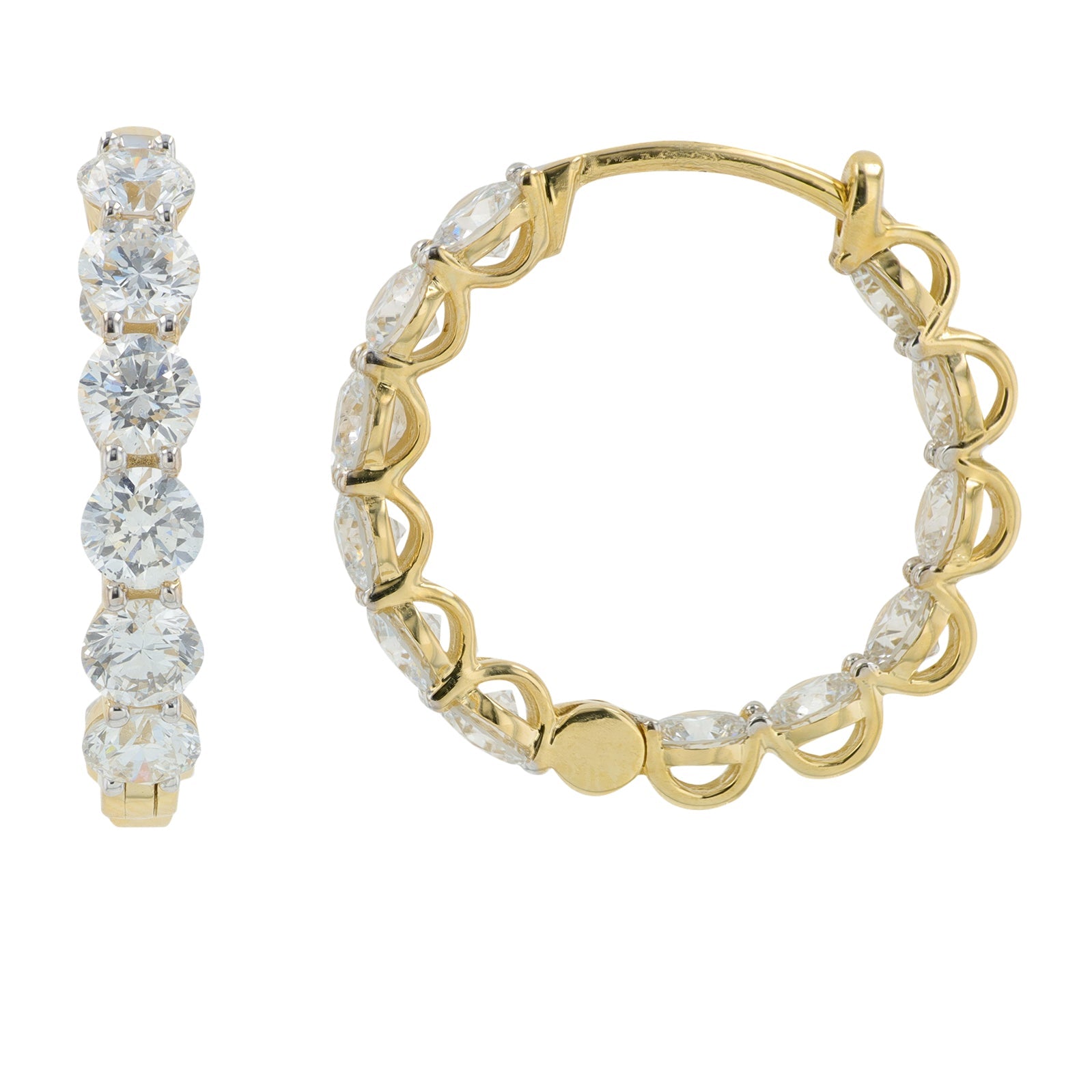 10K 5 CT Lab Grown Diamond Inside-Out Hoops<p><strong>More Colors Available</p></strong><p><strong>Lab Grown Diamond</p></strong>
