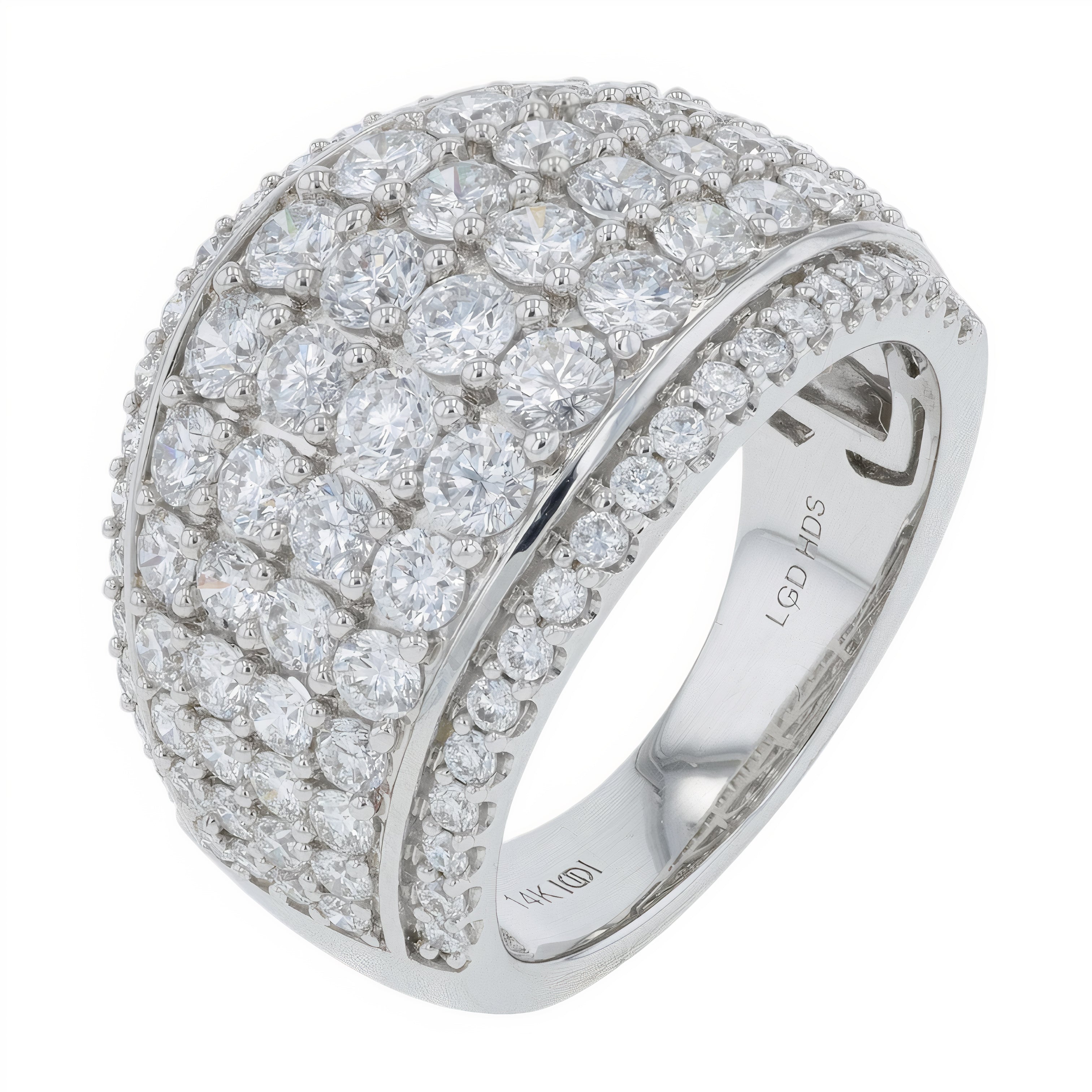 Lab Diamond Halo Engagement Ring in 14K White Gold (2 ct. tw)