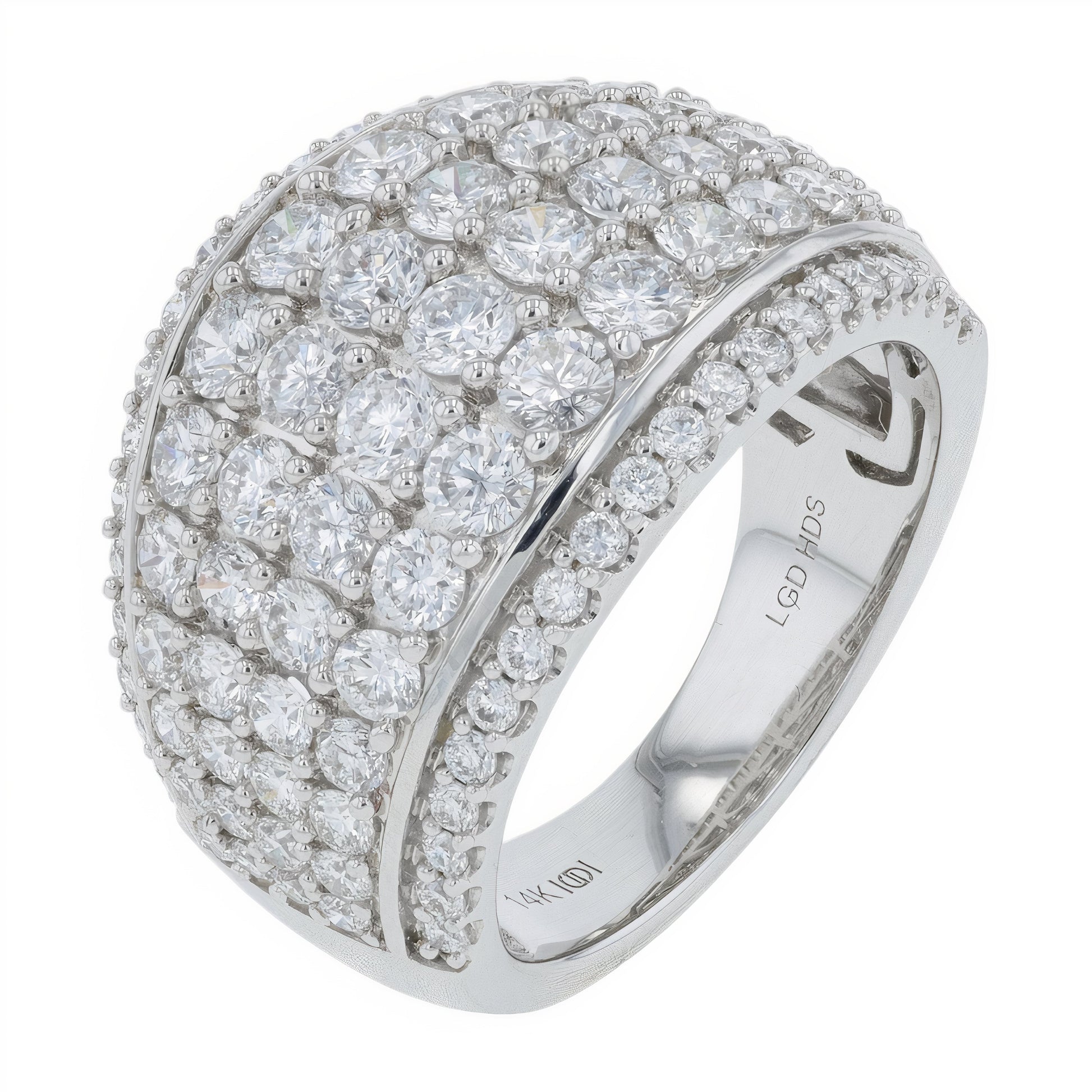 Lab Diamond Halo Engagement Ring in 14K White Gold (2 ct. tw)
