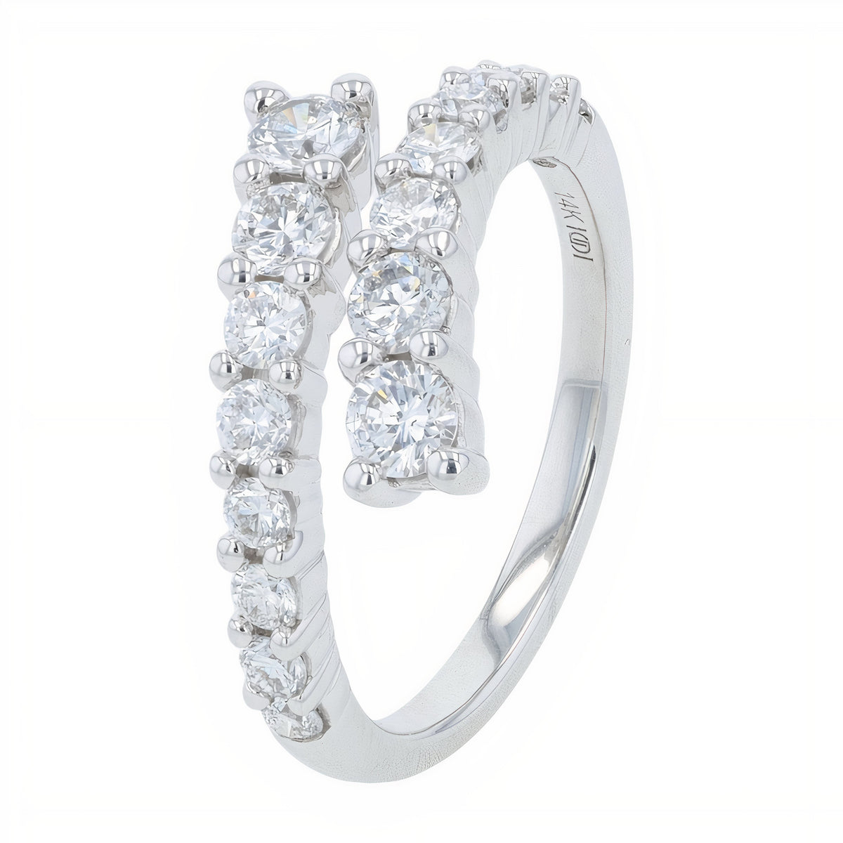 14K WG 1 CT Lab Grown Diamond Bypass Ring<p><strong>Lab Grown Diamond</p></strong>