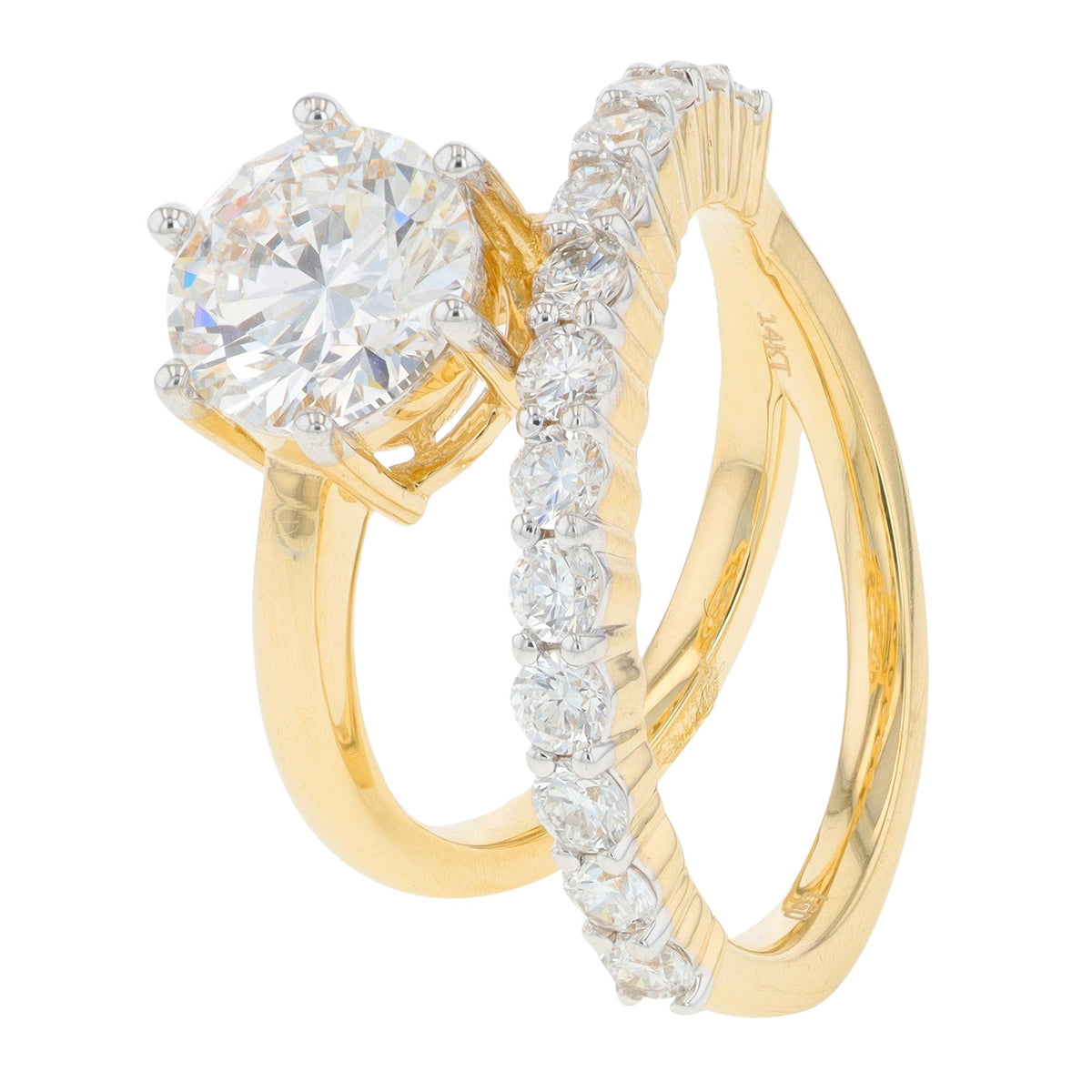 14K YG 3 CT Lab Grown Diamond Ring<p><strong>Lab Grown Diamond</p></strong>