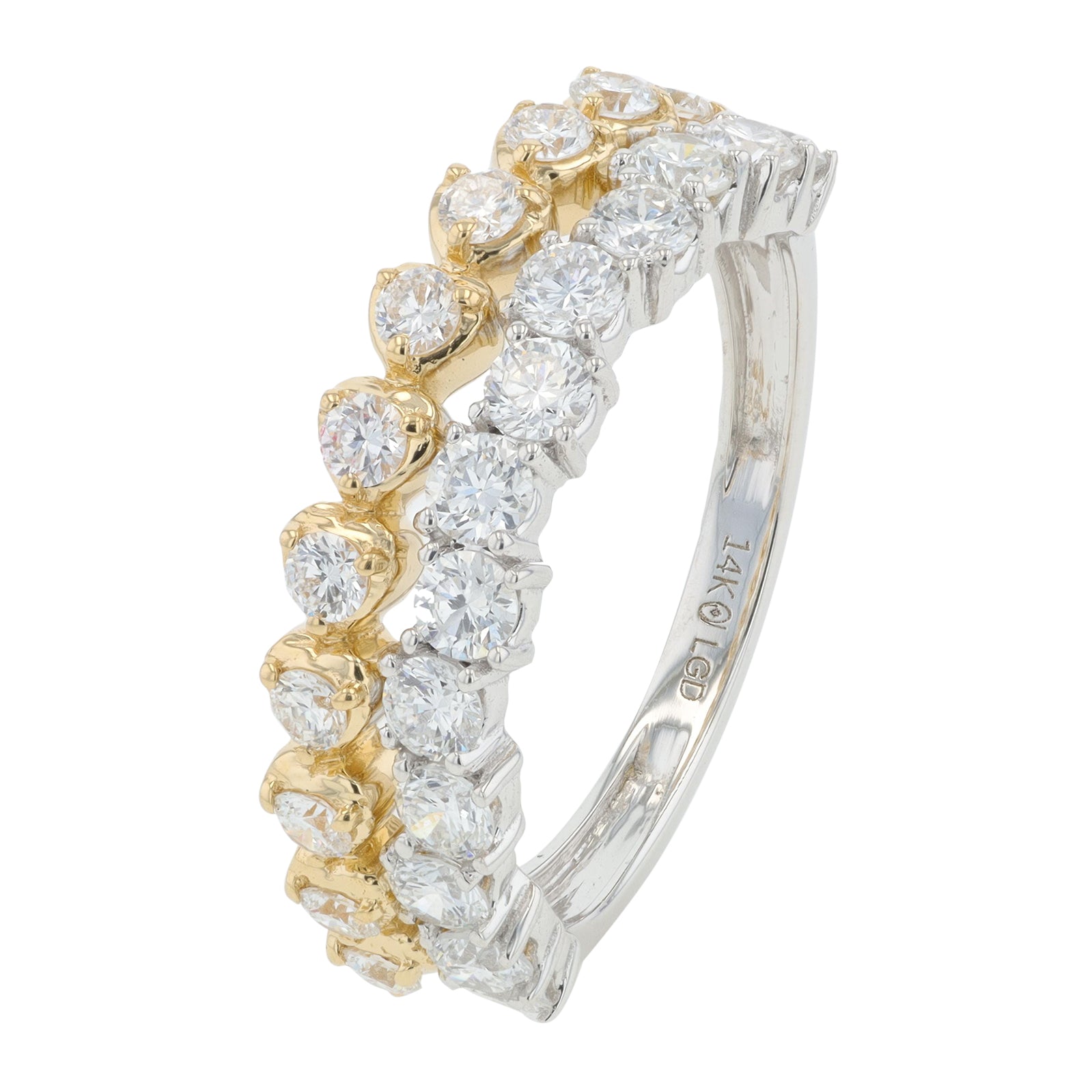 Lab Diamond Ring in 14K Two Tone Gold (1.33 ct. tw)