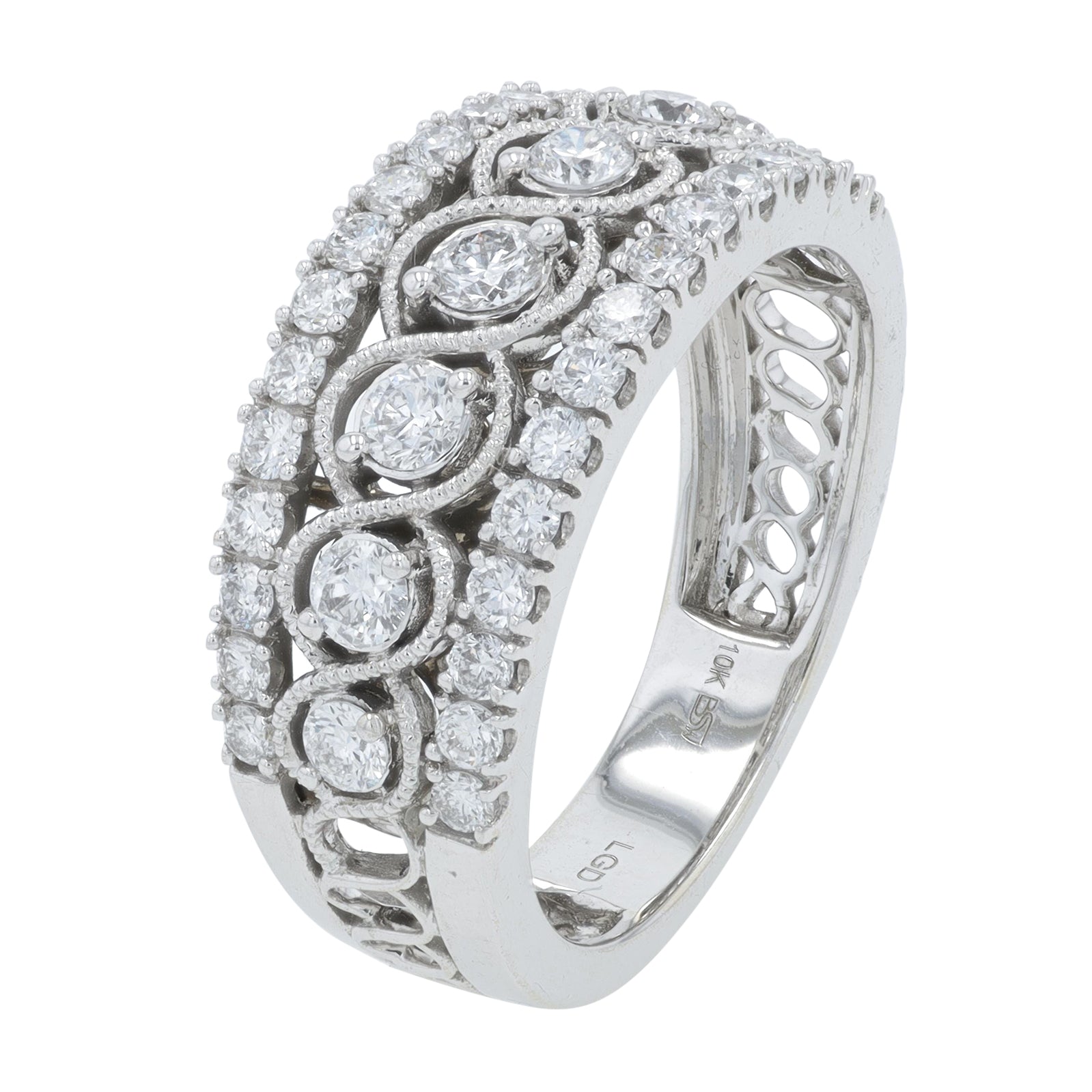 10K WG 1 CT Lab Grown Diamond Ring<p><strong>Lab Grown Diamond</p></strong>