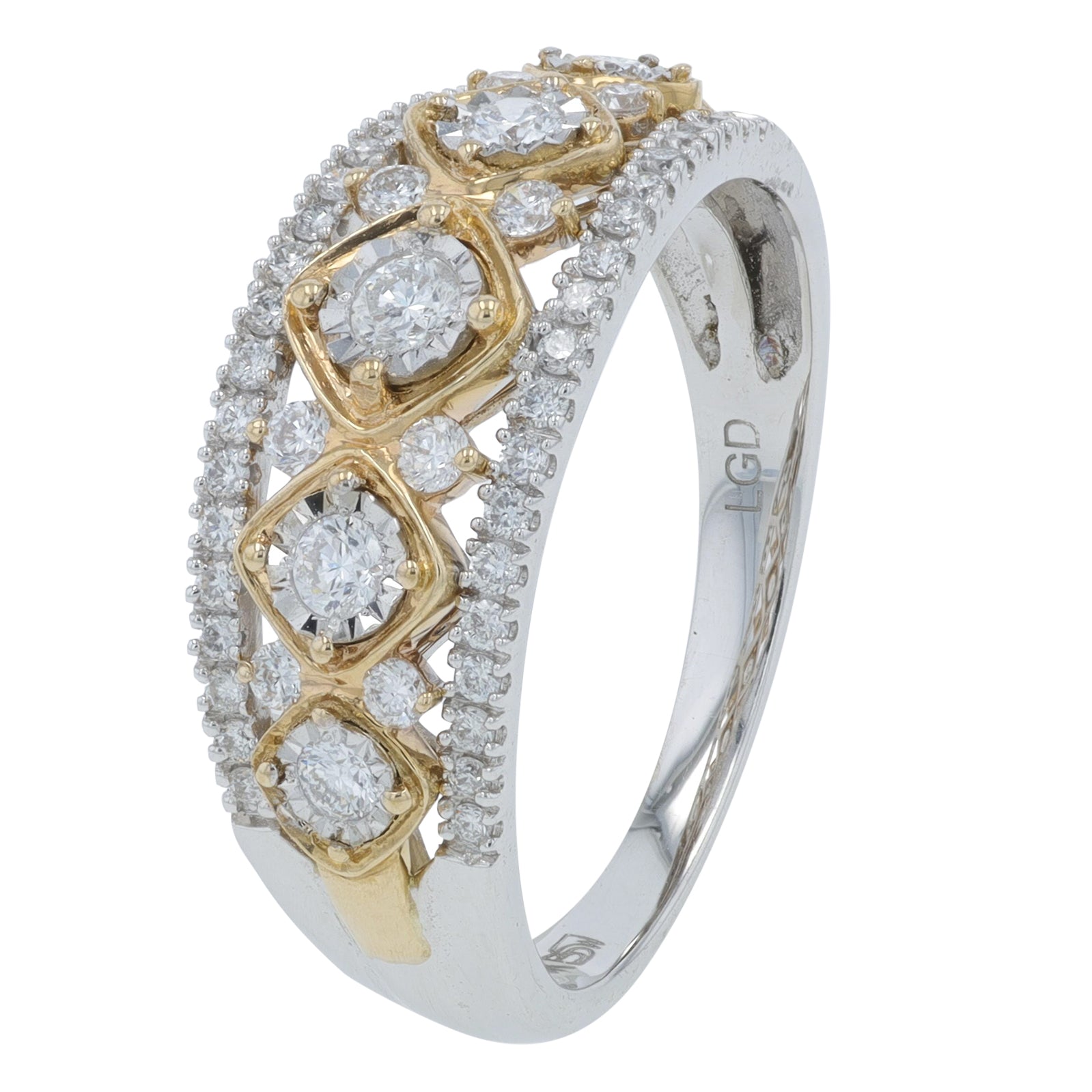 10K TT .50 CTW Lab Grown Diamond Ring<p><strong>Lab Grown Diamond</p></strong>