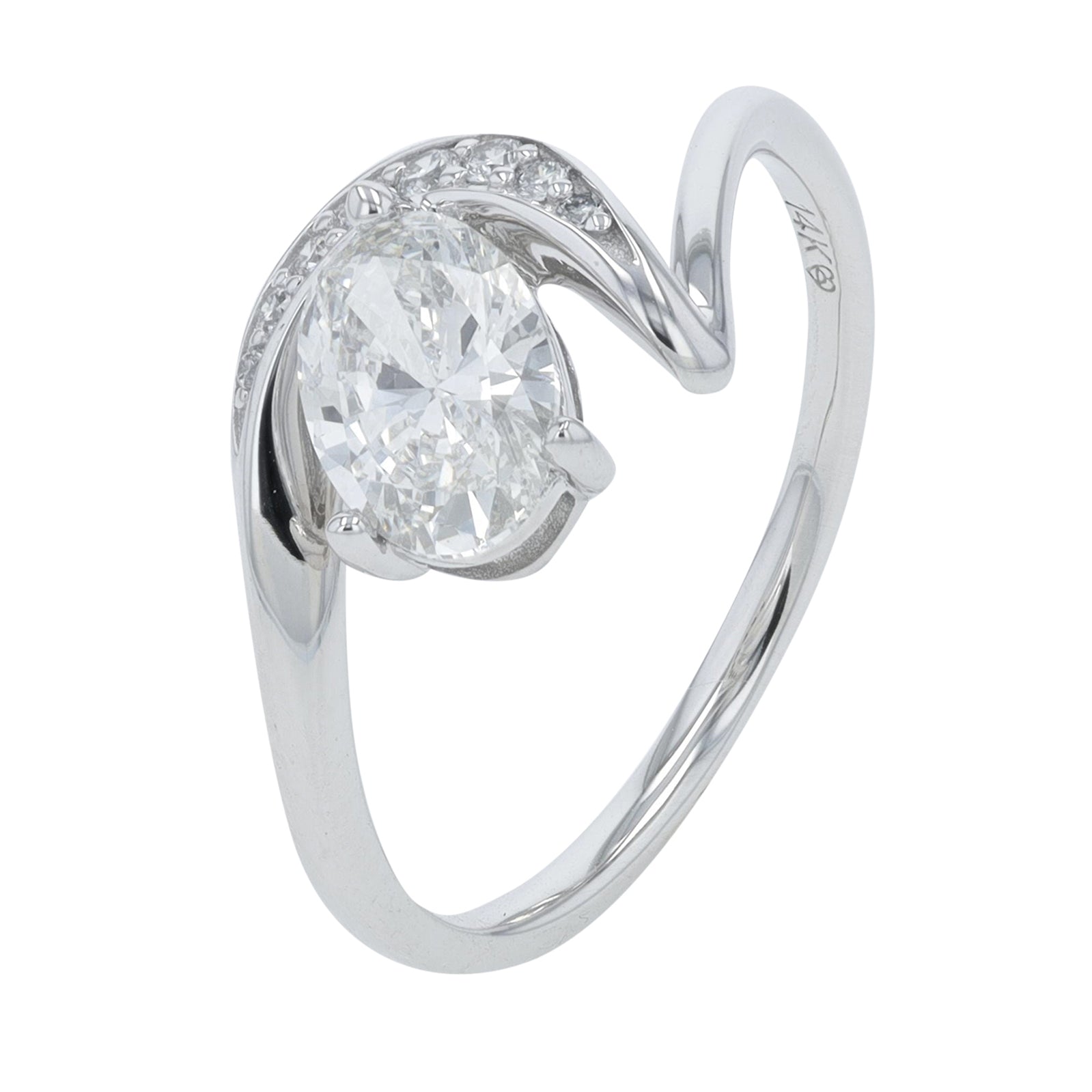 14K 1 CT Lab Grown Oval Diamond Ring<p><strong>More Colors Available</p></strong><p><strong>Lab Grown Diamond</p></strong>