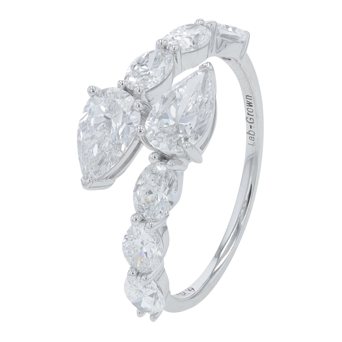 14K 2.25 CT Lab Grown Diamond Bypass Ring<p><strong>More Colors Available</p></strong><p><strong>Lab Grown Diamond</p></strong>