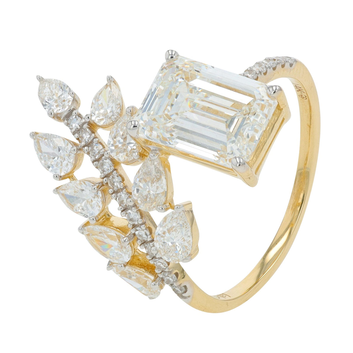 14K 4.25 CT Lab Grown Diamond Bypass Ring<p><strong>More Colors Available</p></strong><p><strong>Lab Grown Diamond</p></strong>