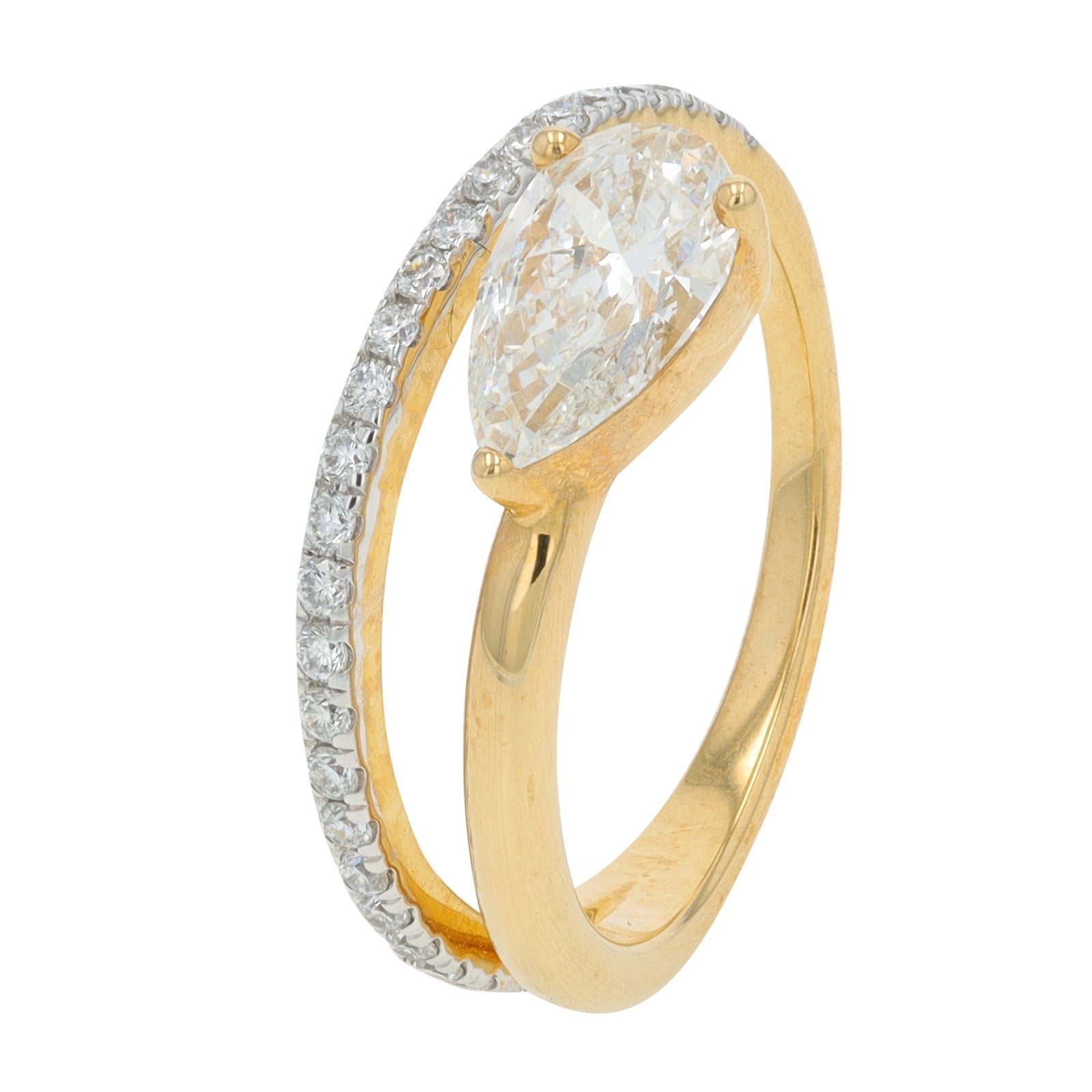 10K YG 1.25 CTW Diamond Bypass Ring<p><strong>Lab Grown Diamond</p></strong>