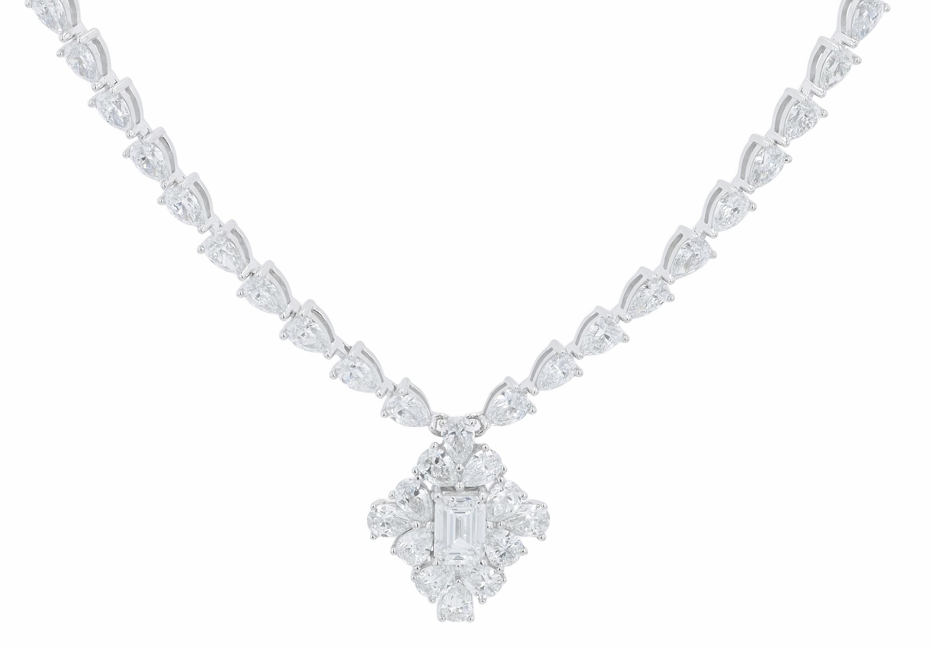Lab Diamond Necklaces in 14K White Gold (7 ct. tw)