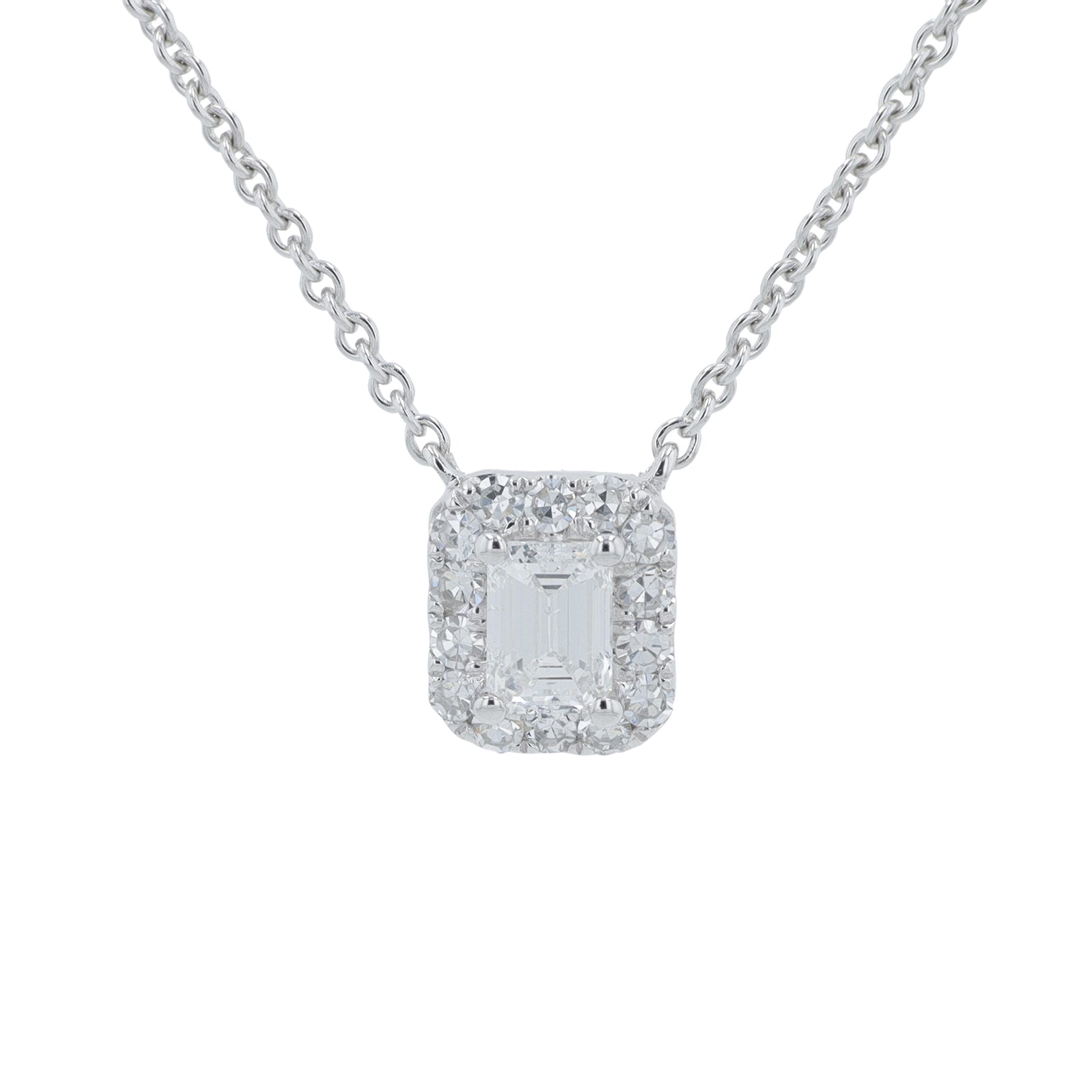 Lab Diamond Necklace in 14K White Gold (0.50 ct. tw)