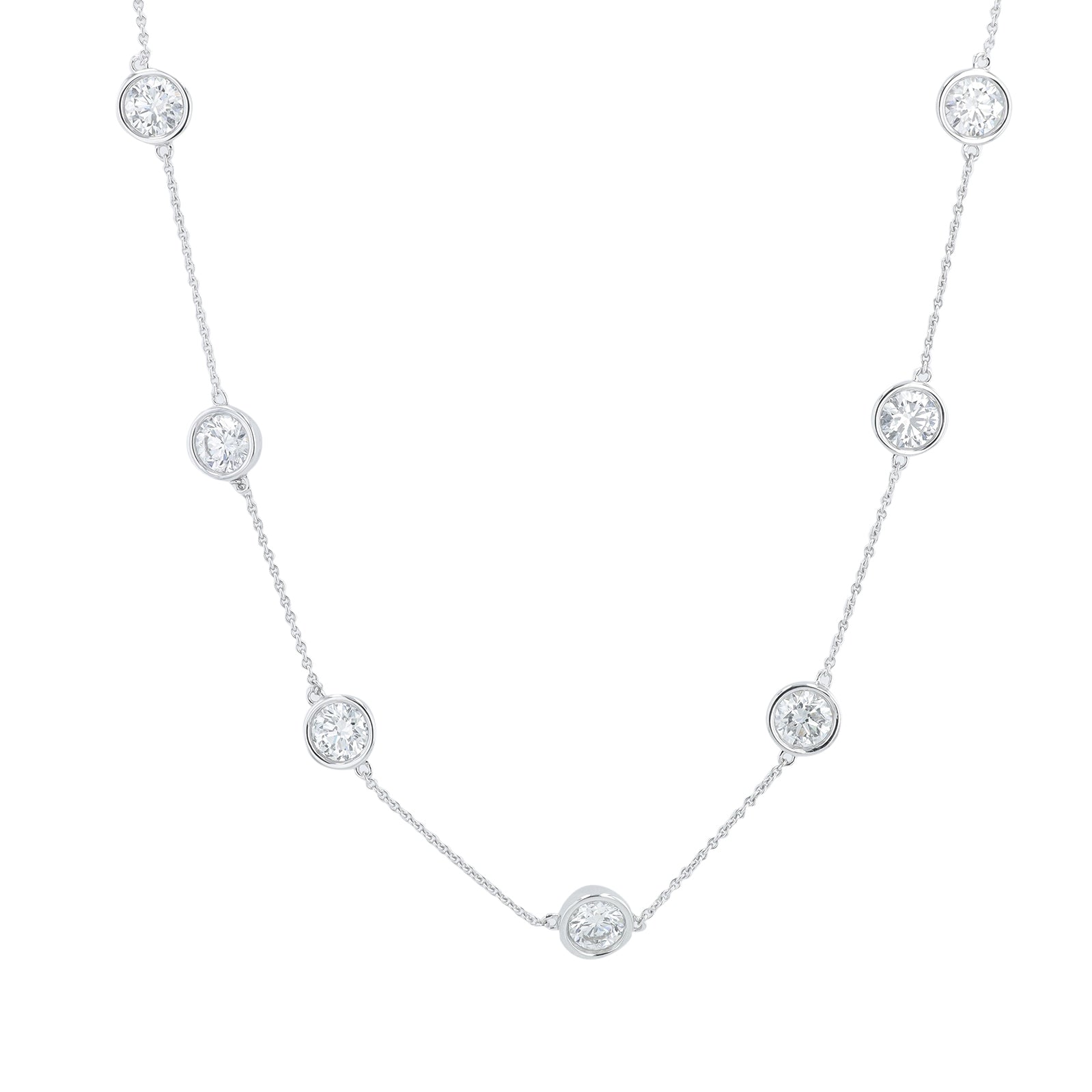 14K 10 CT Lab Grown Diamond by the Yard Necklace<p><strong>Lab Grown Diamond</p></strong><p><strong>More Colors Available</p></strong>