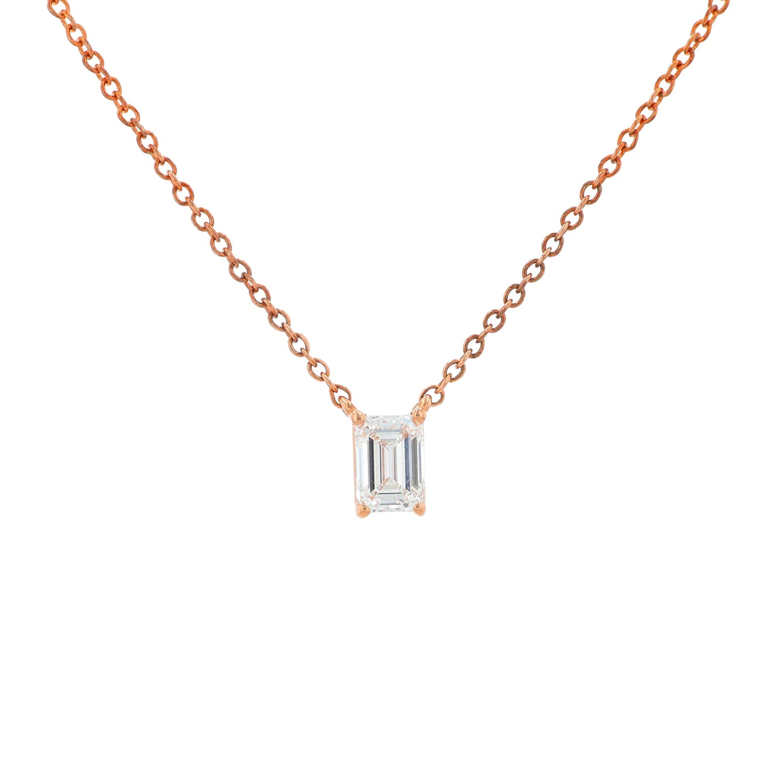 14K .33 CT Lab Grown Diamond Emerald Cut Pendant<p><strong>Lab Grown Diamond</p></strong><p><strong>More Color Available</p></strong>
