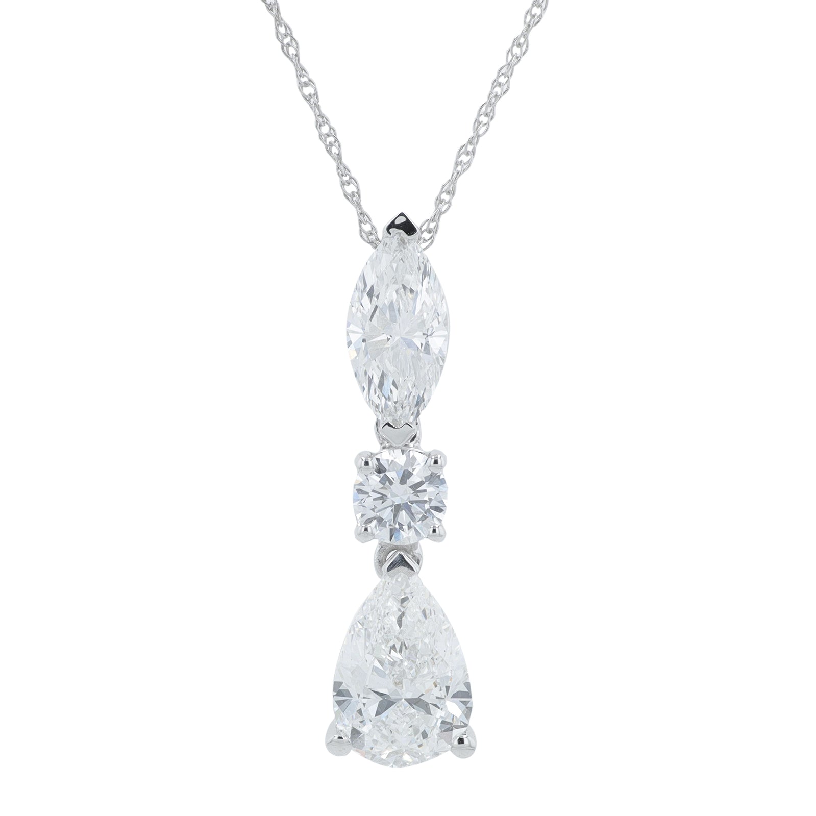 Lab Diamond Pendant in 14K White Gold (1.75 ct. tw)