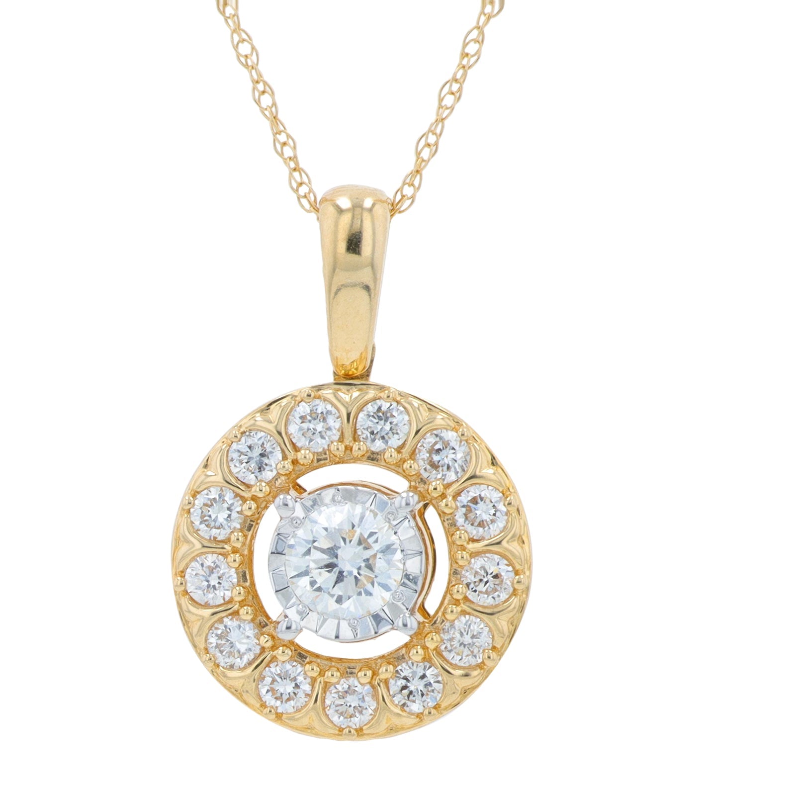 10K YG 1 CT Lab Grown Diamond Pendant<p><strong>Lab Grown Diamond</p></strong>