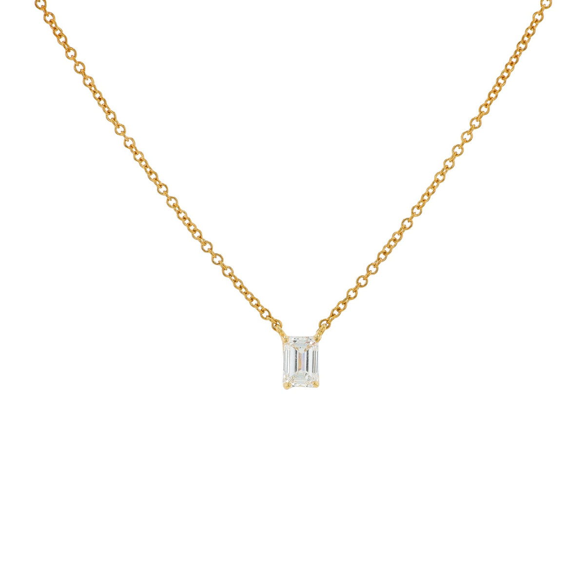 14K .33 CT Lab Grown Diamond Emerald Cut Pendant<p><strong>Lab Grown Diamond</p></strong><p><strong>More Color Available</p></strong>