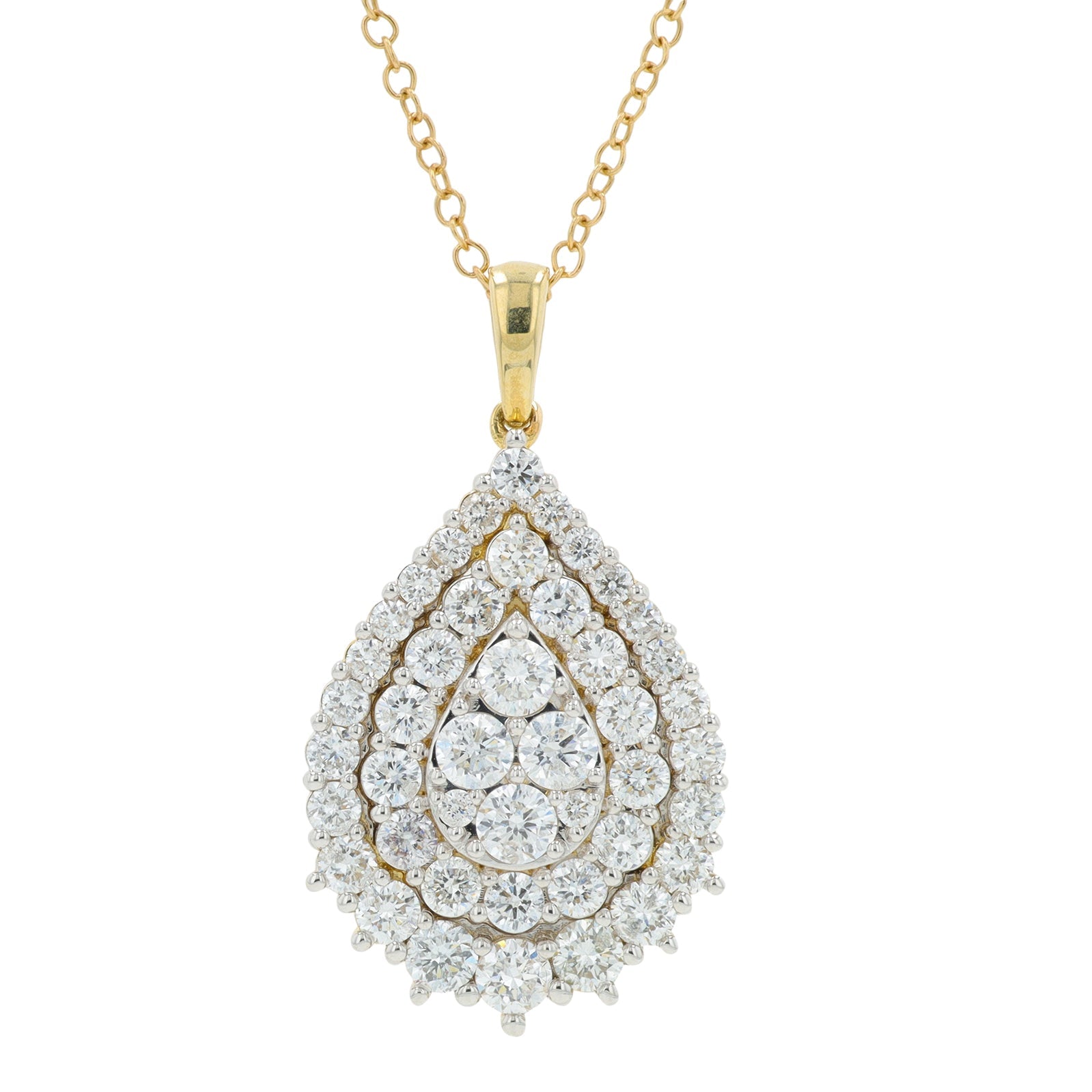 10K WG 2 CTW Diamond Pendant<p><strong>Lab Grown Diamond</p></strong>