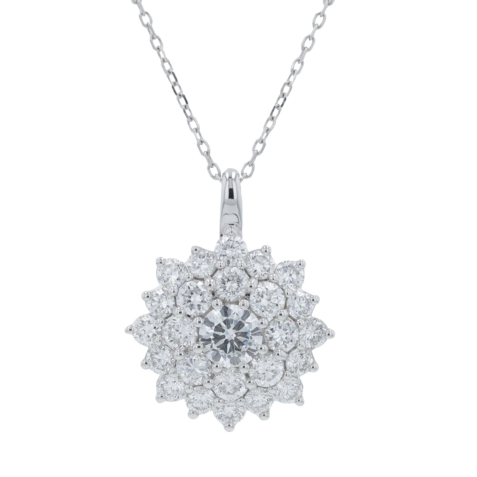 10K WG 2 CTW Diamond Pendant<p><strong>Lab Grown Diamond</p></strong>