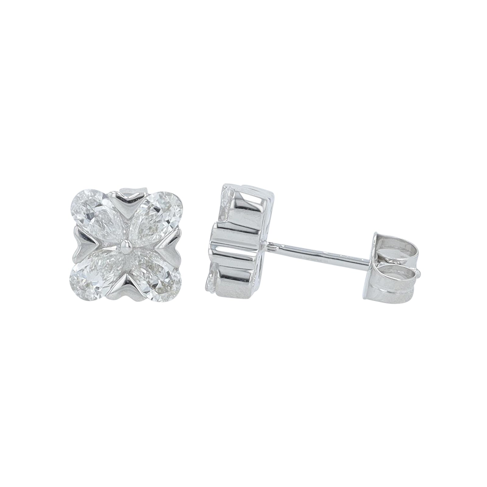 Lab Diamond Cluster Studs in 14K Gold (1 ct. tw)