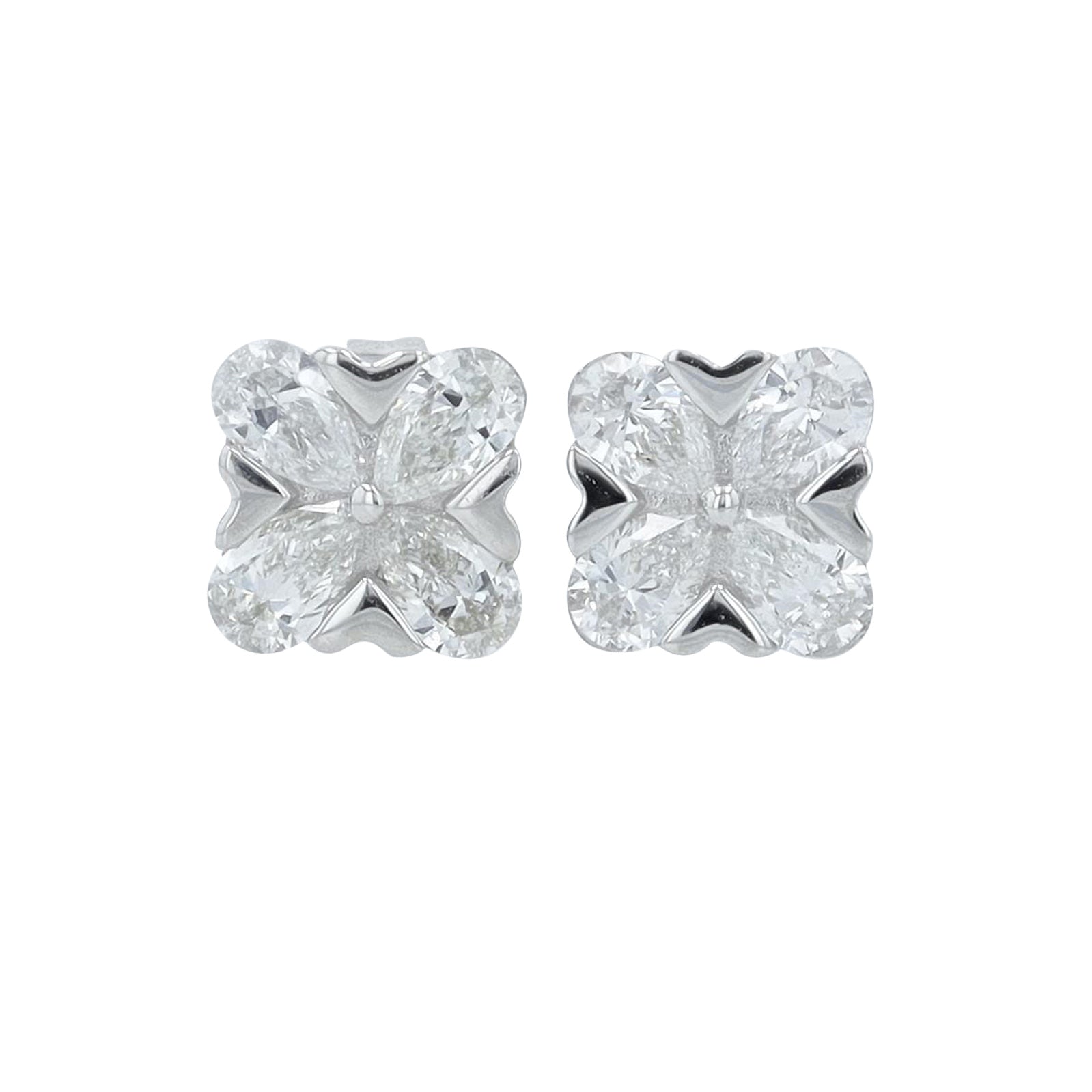 Lab Diamond Cluster Studs in 14K Gold (1 ct. tw)