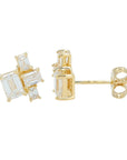 Lab Diamond Cluster Studs in 14K Gold (1.25 ct. tw)