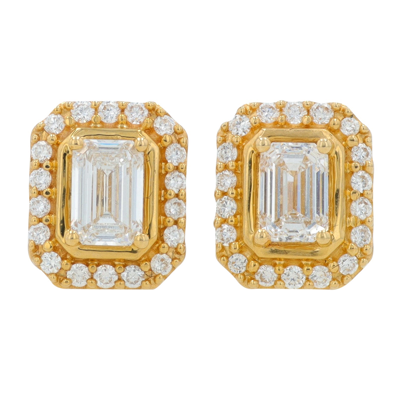 14K YG 1 CTW Lab Grown Diamond Studs<p><strong>Lab Grown Diamond</p></strong>
