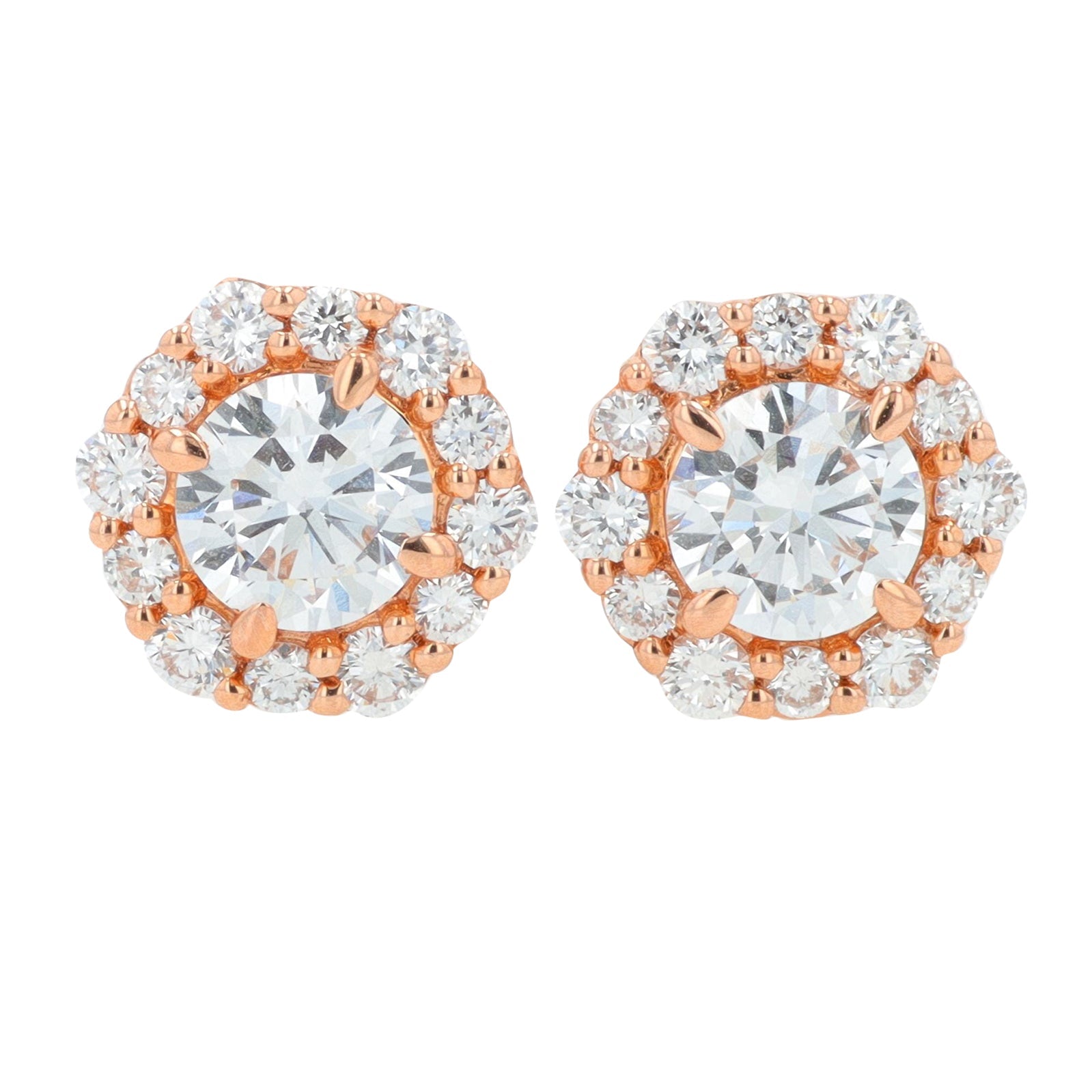14K WG 1 CTW Lab Grown Diamond Halo Studs<p><strong>Lab Grown Diamond</p></strong><p><strong>More Colors Available</p></strong>