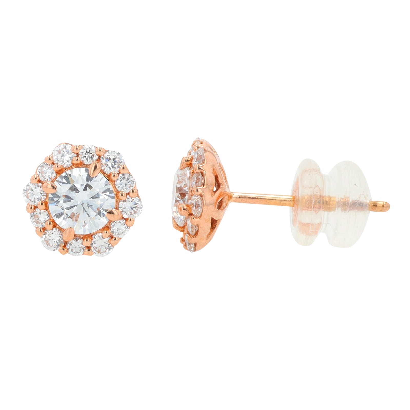 14K WG 1 CTW Lab Grown Diamond Halo Studs<p><strong>Lab Grown Diamond</p></strong><p><strong>More Colors Available</p></strong>