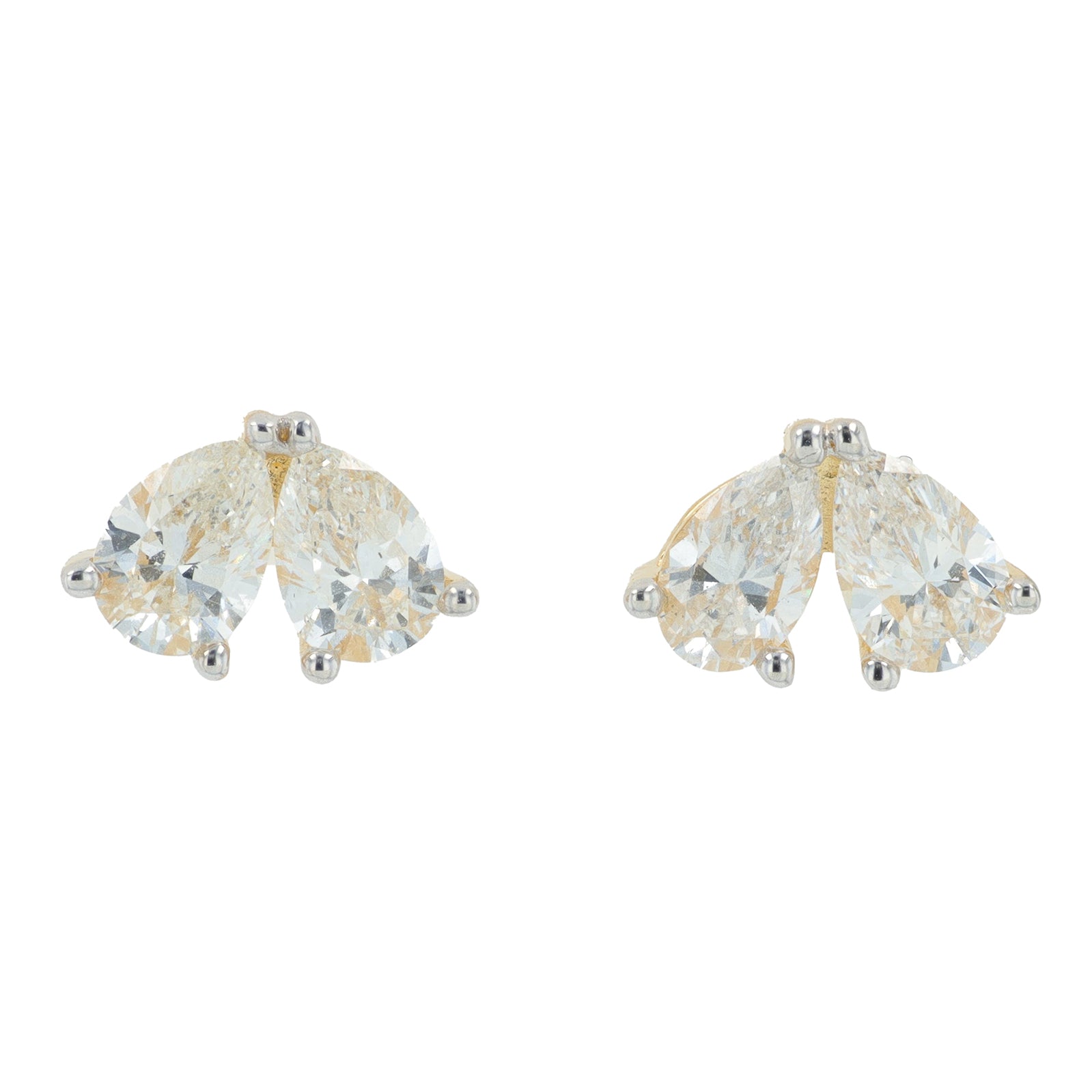 14K 1 CT Lab Grown Diamond Two Stone Earrings<p><strong>More Colors Available</p></strong><p><strong>Lab Grown Diamond</p></strong>