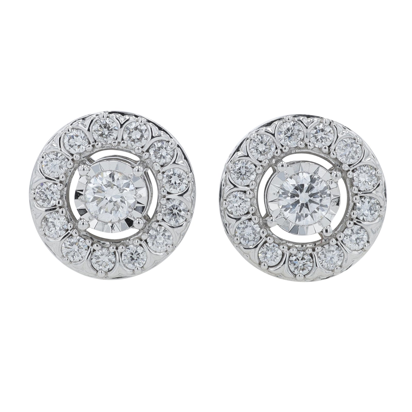 10K 2 CT Lab Grown Diamond Halo Studs<p><strong>More Colors Available</p></strong><p><strong>Lab Grown Diamond</p></strong>