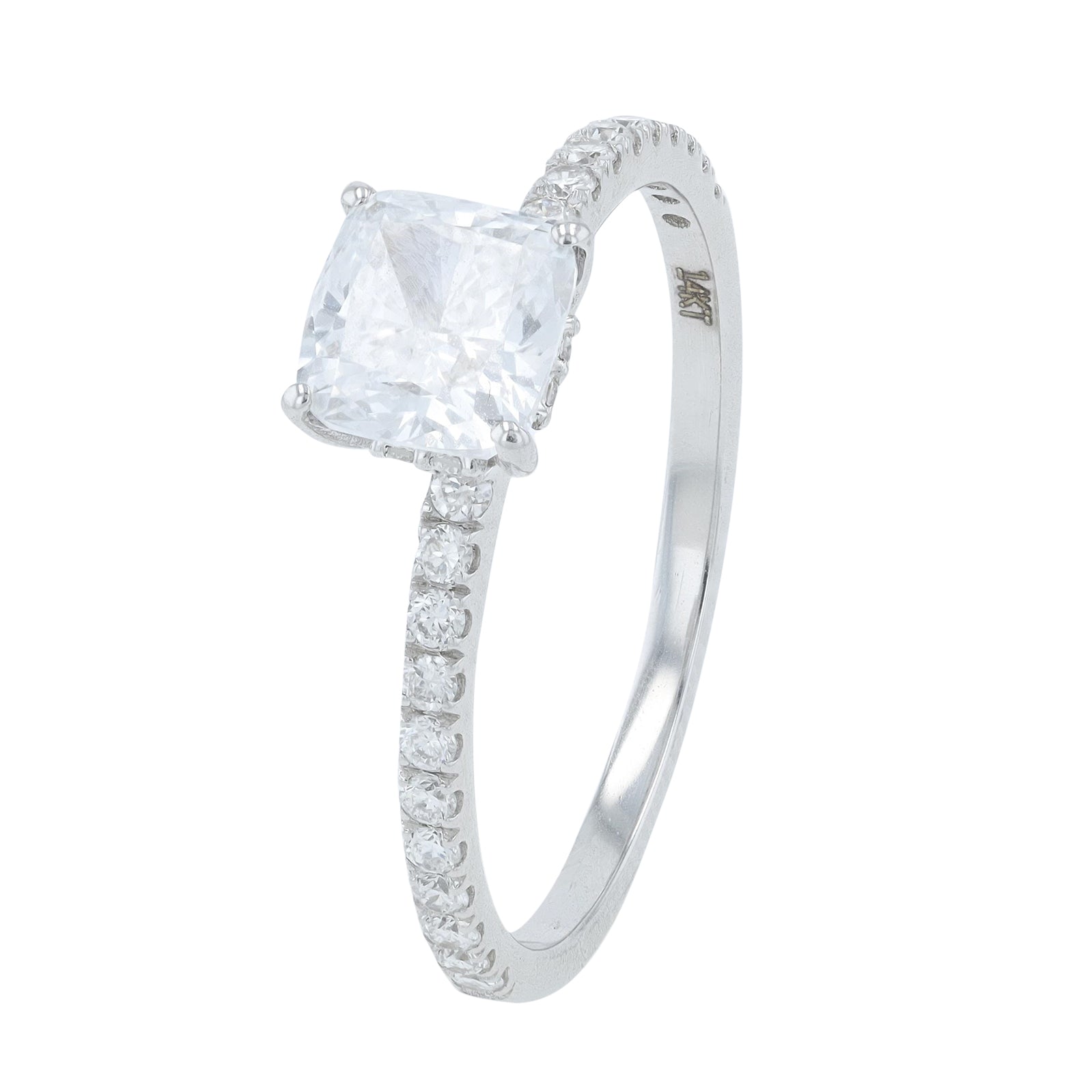 Lab Diamond Three Stone Ring in 14K Gold (1 ct. tw)