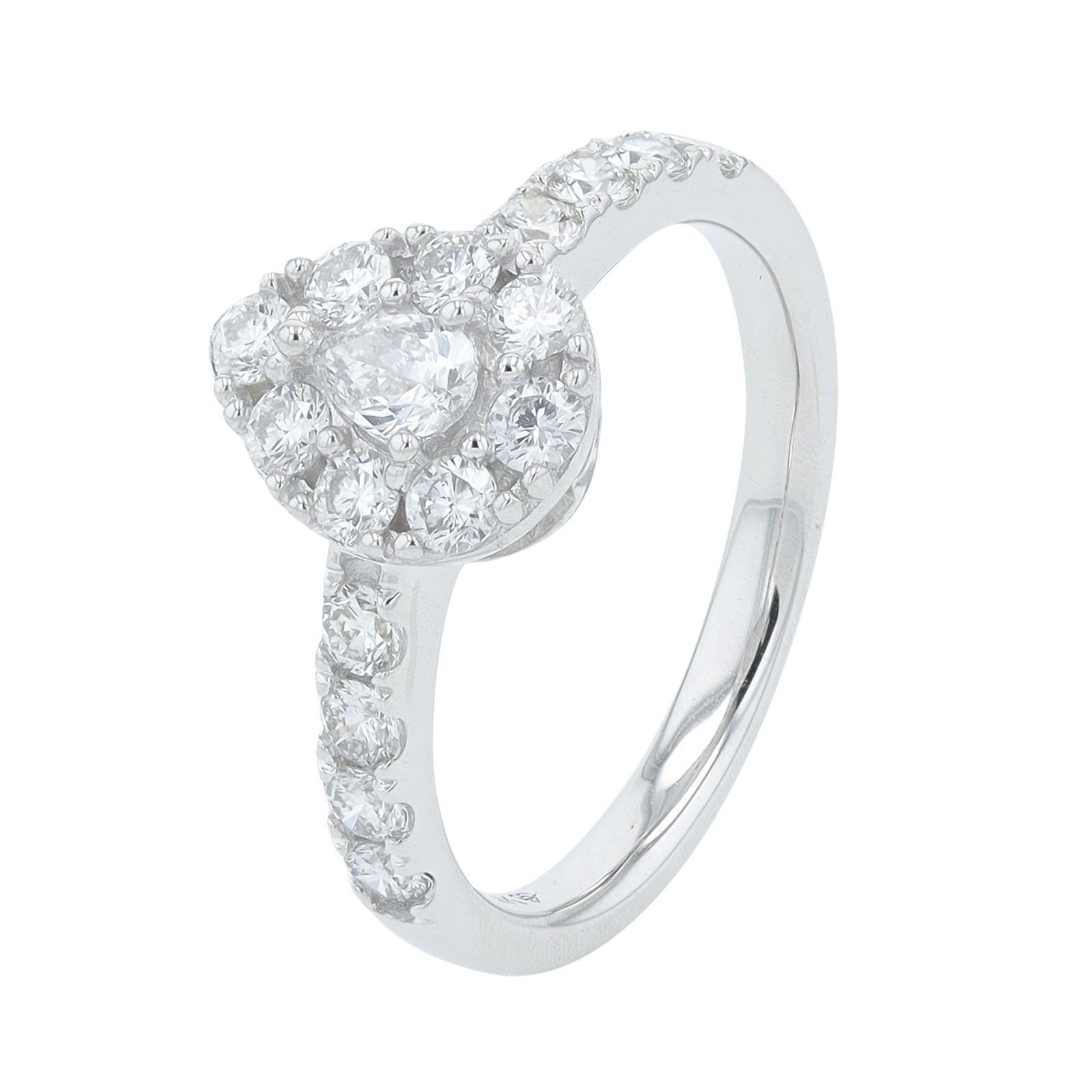 Lab Diamond Halo Engagement Ring in 14K Gold (1 ct. tw)