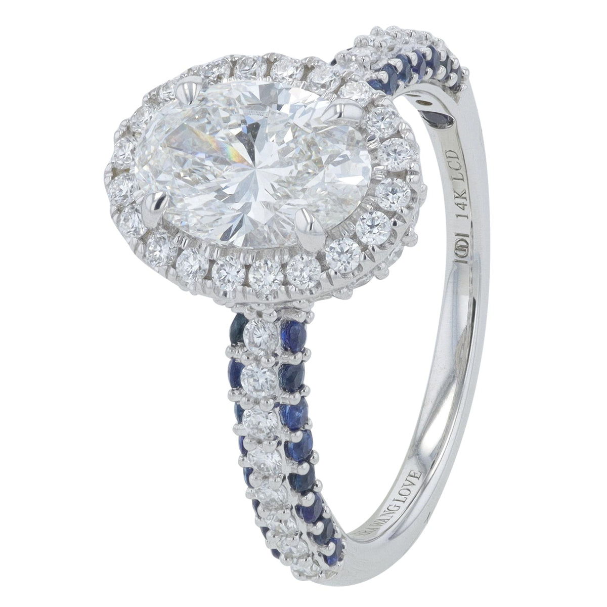 14K WG Vera Wang 2.00 CTW Lab Grown Diamond Oval Engagement Ring<p><strong>Lab Grown Diamond</p></strong>