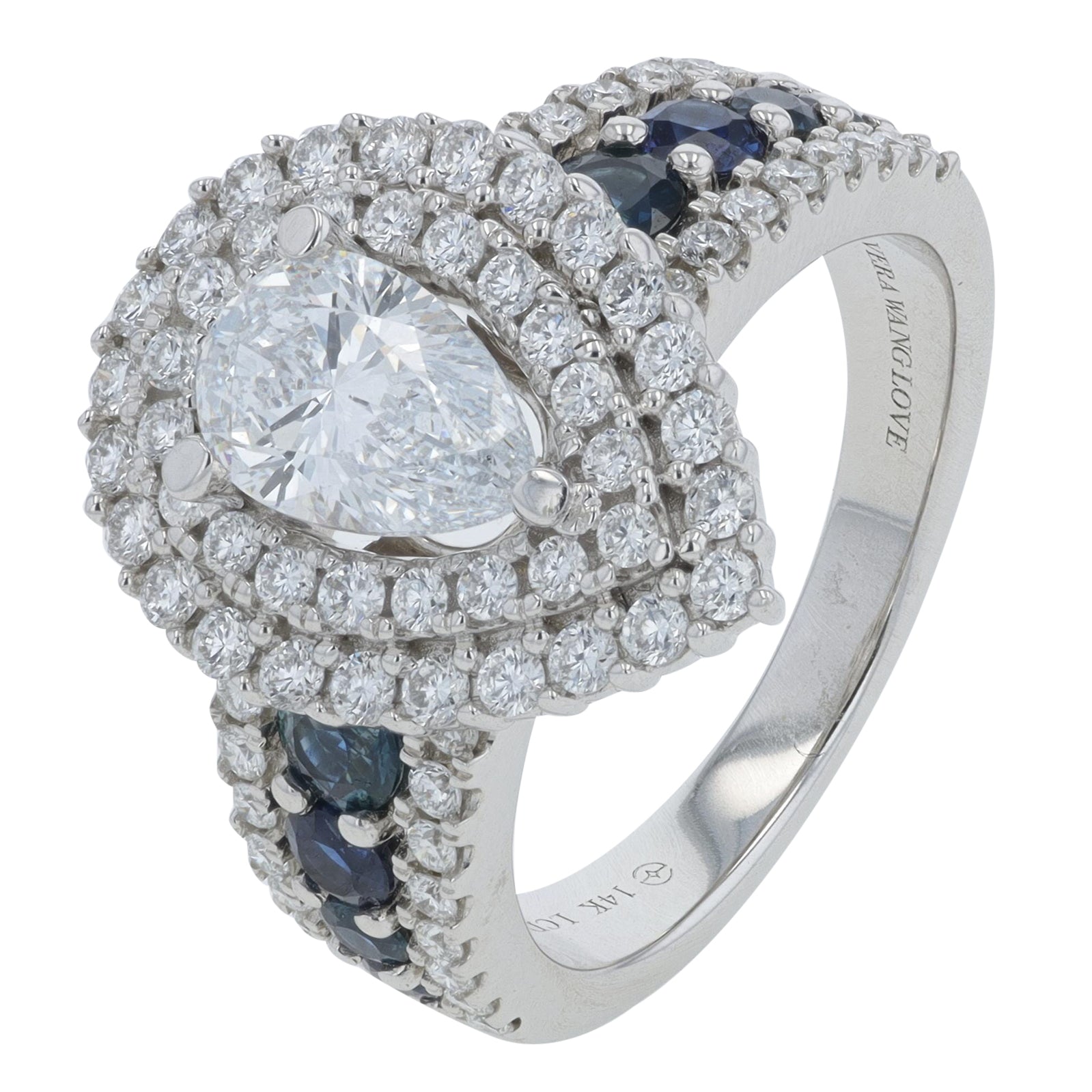 14K WG Vera Wang 1.75 CTW Lab Grown Diamond Pear Engagement Ring<p><strong>Lab Grown Diamond</p></strong>