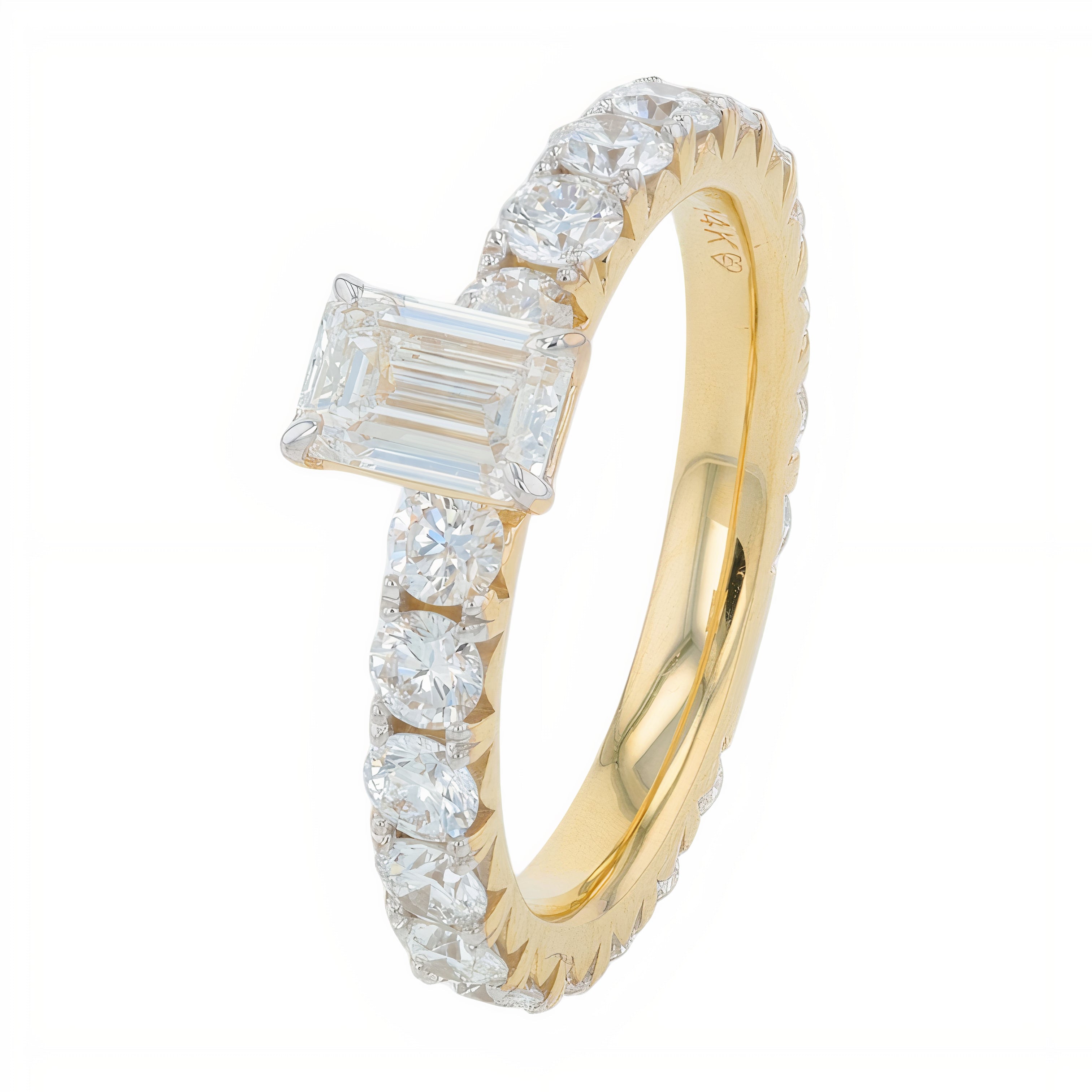 Lab Diamond Engagement Ring in 14K Yellow Gold (2 ct. tw)