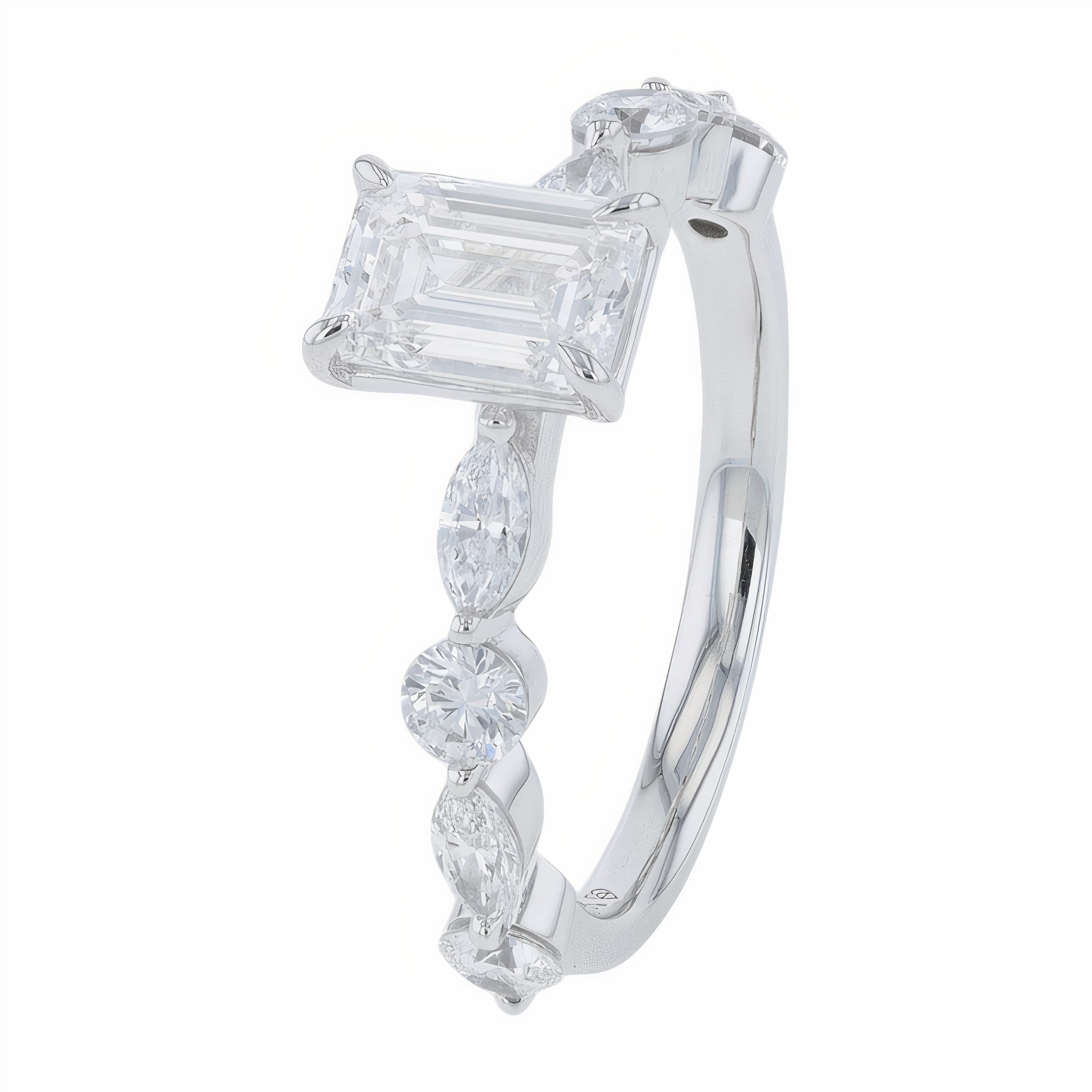 Lab Diamond Engagement Ring in 14K White Gold (1.75 ct. tw)