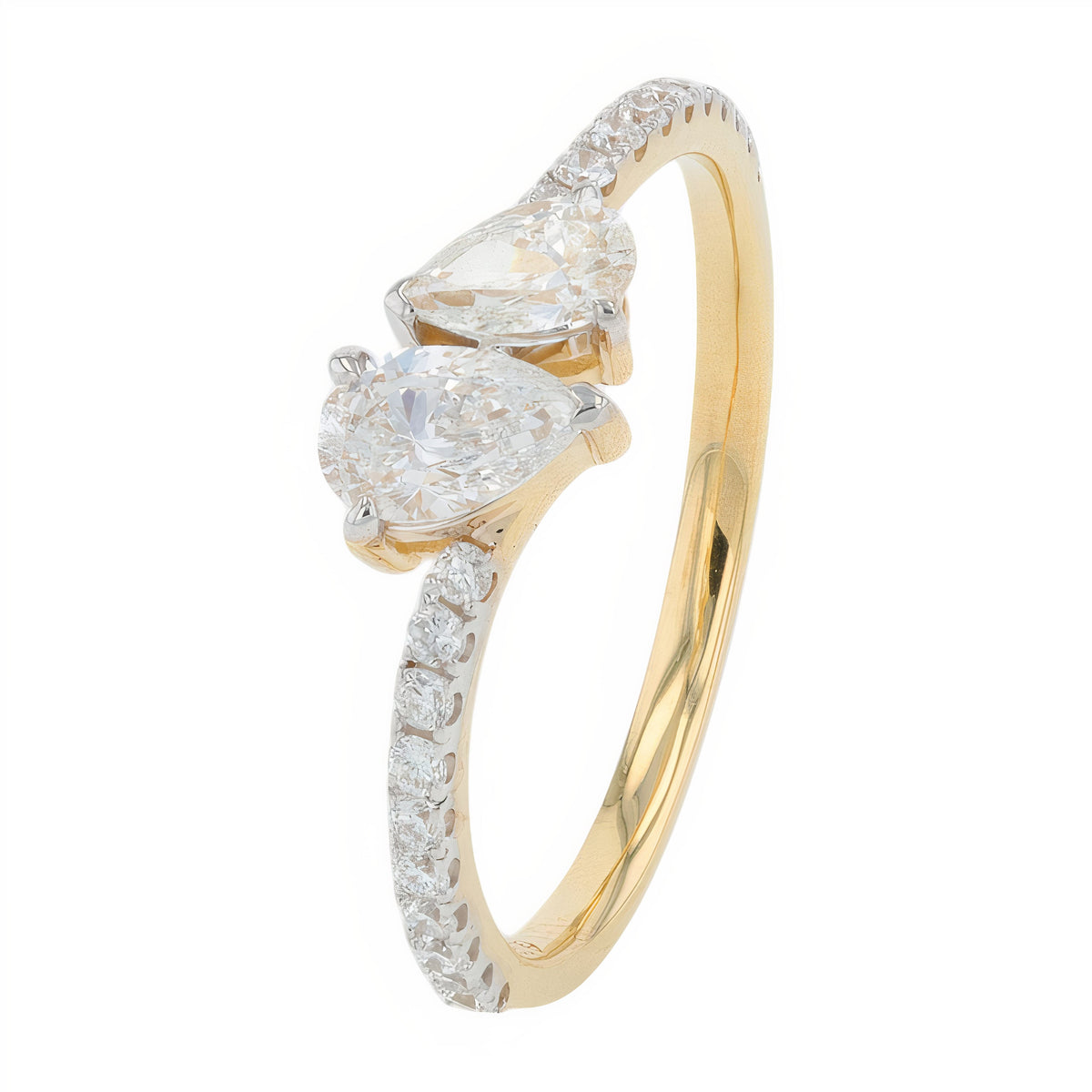 14K .75 CTW Lab Grown Diamond Two Stone Engagement Ring<p><strong>More Colors Available</p></strong><p><strong>Lab Grown Diamond</p></strong>
