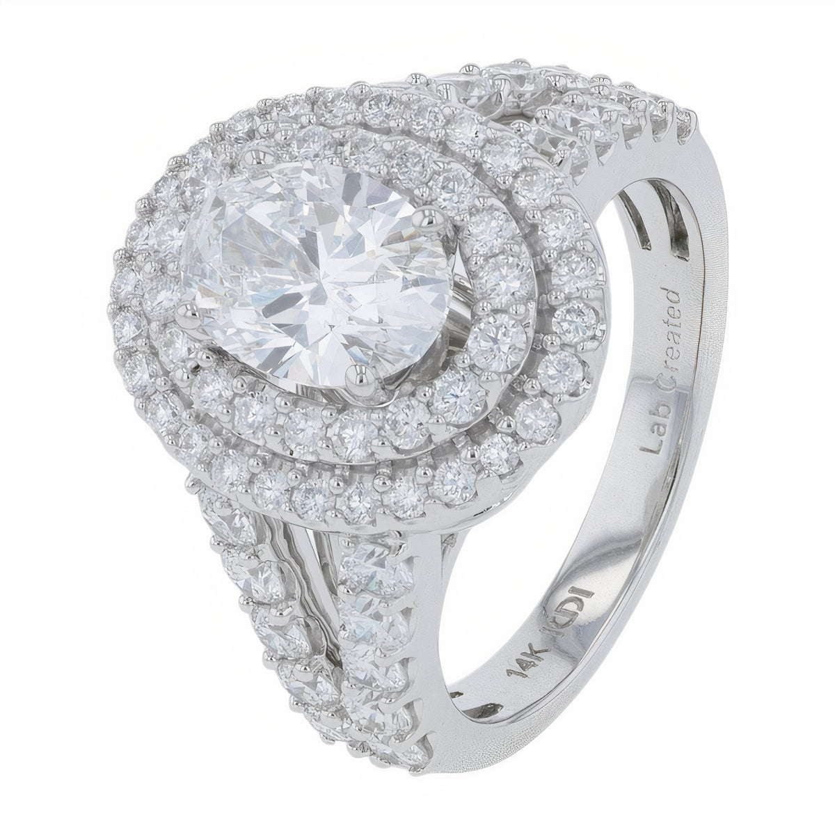 14K WG 3 CTW Lab Grown Diamond Ring<p><strong>Lab Grown Diamond</p></strong>