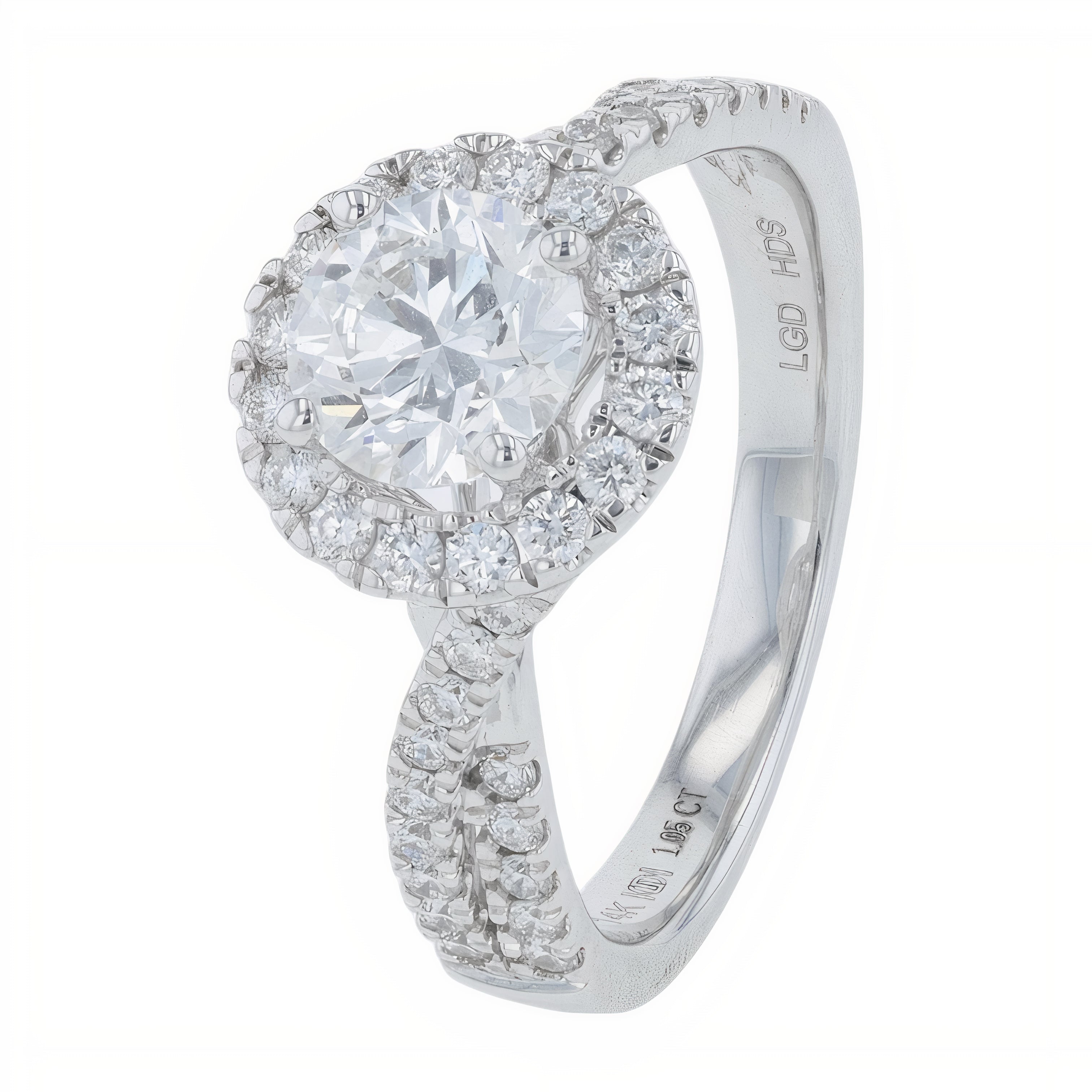 Lab Diamond Engagement Ring in 14K White Gold (1 ct. tw)