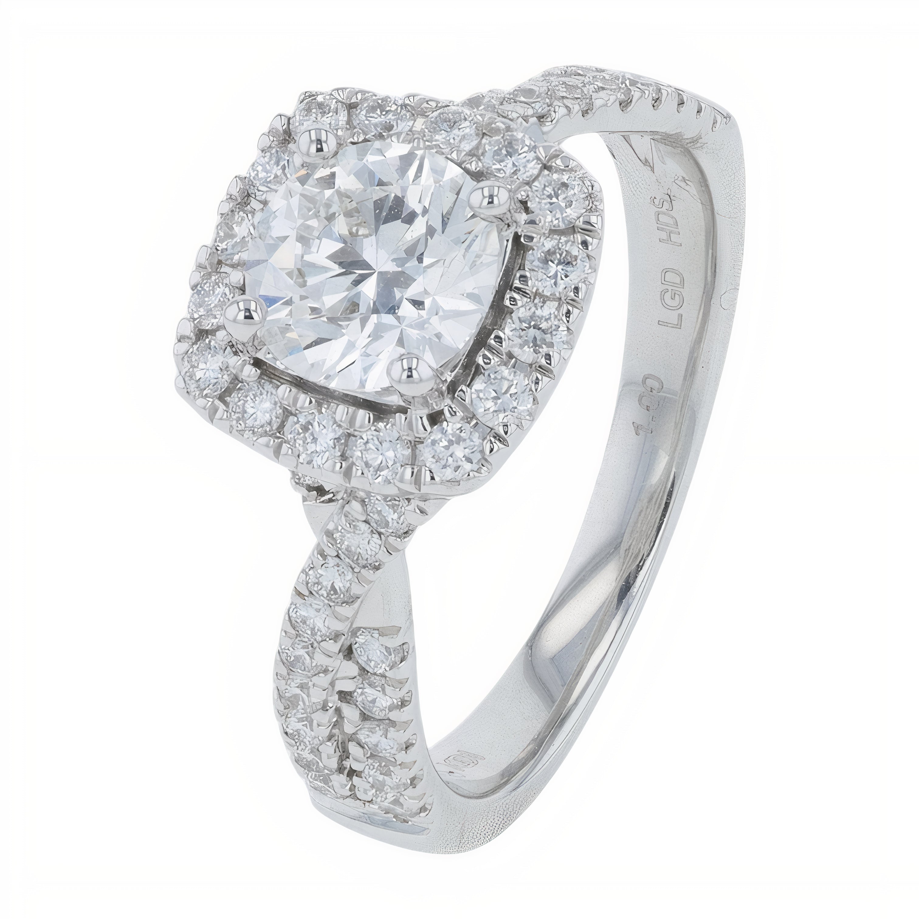Lab Diamond Engagement Ring in 14K White Gold (2 ct. tw)