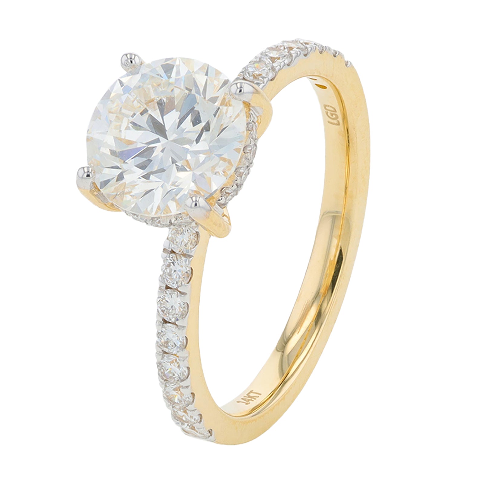 Lab Diamond Engagement Ring in 14K Gold (2.40 ct. tw)