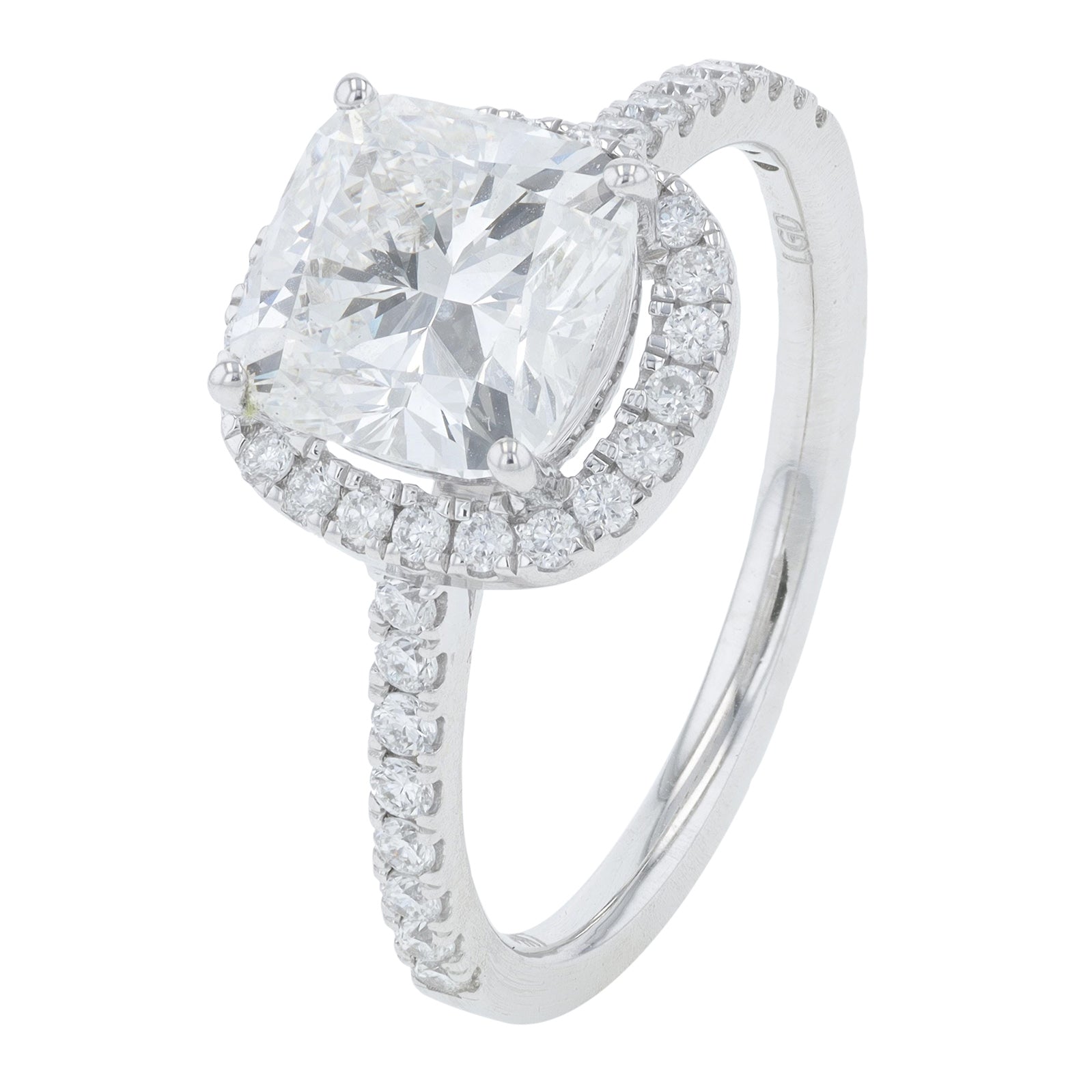 Lab Diamond Halo Engagement Ring in 14K Gold (2.40 ct. tw)