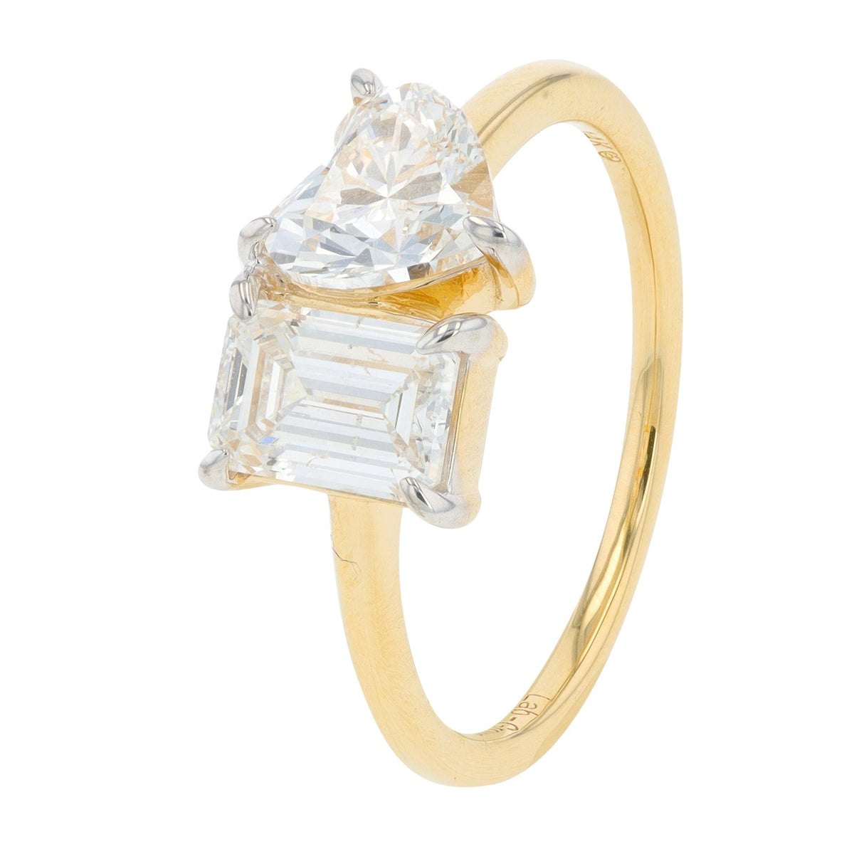 14K 2 CT Lab Grown Diamond Emerald & Heart Engagement Ring<p><strong>Lab Grown Diamond</p></strong><p><strong>More Colors Available</p></strong>